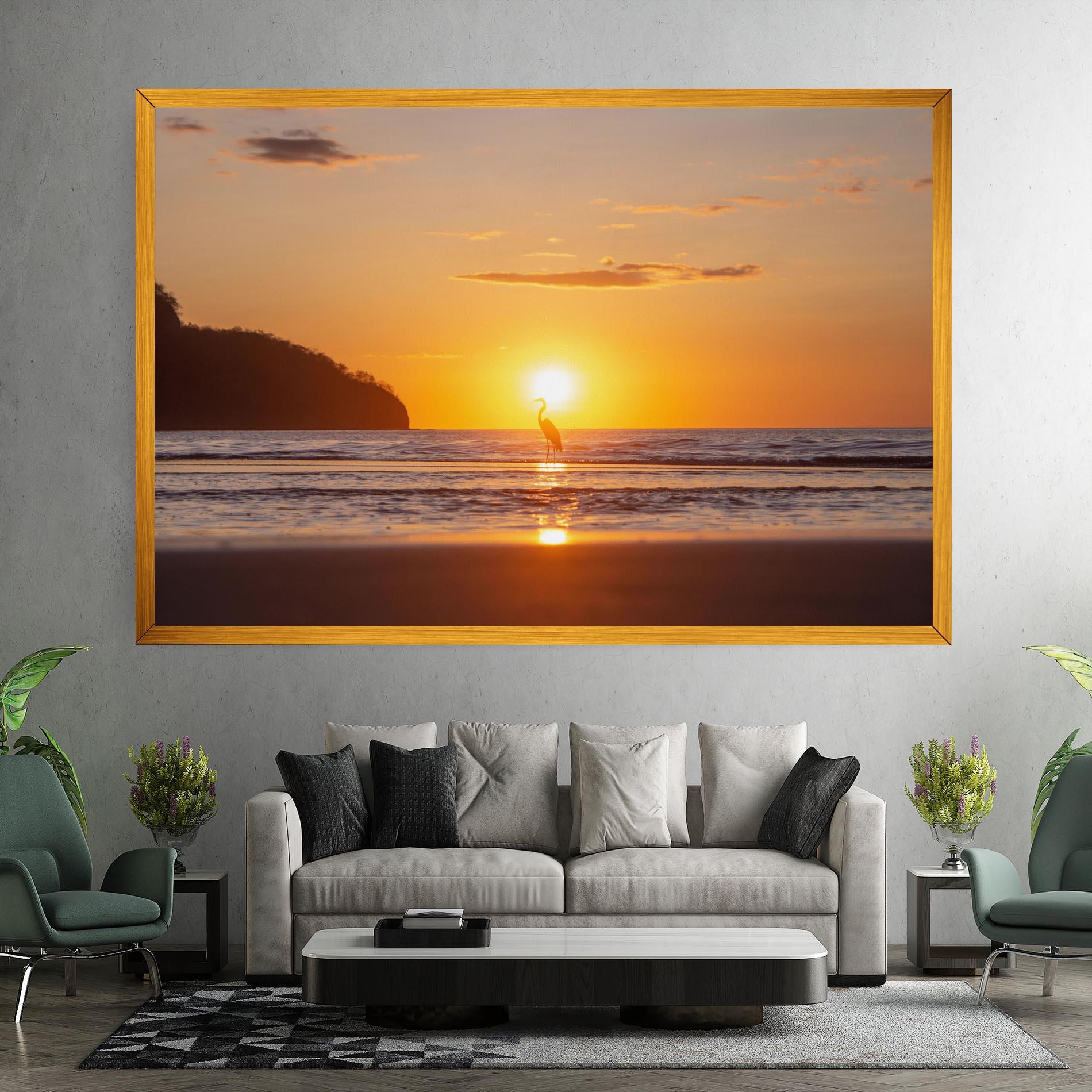 Tablou Canvas Sunset Bird Silhouette mockup 7