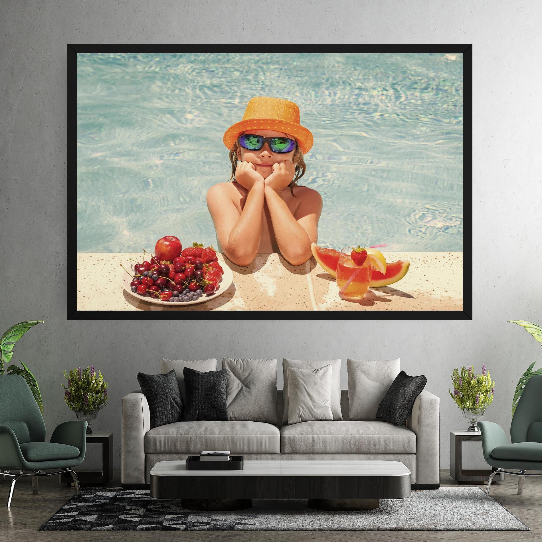 Tablou Canvas Child Swimming mockup 7