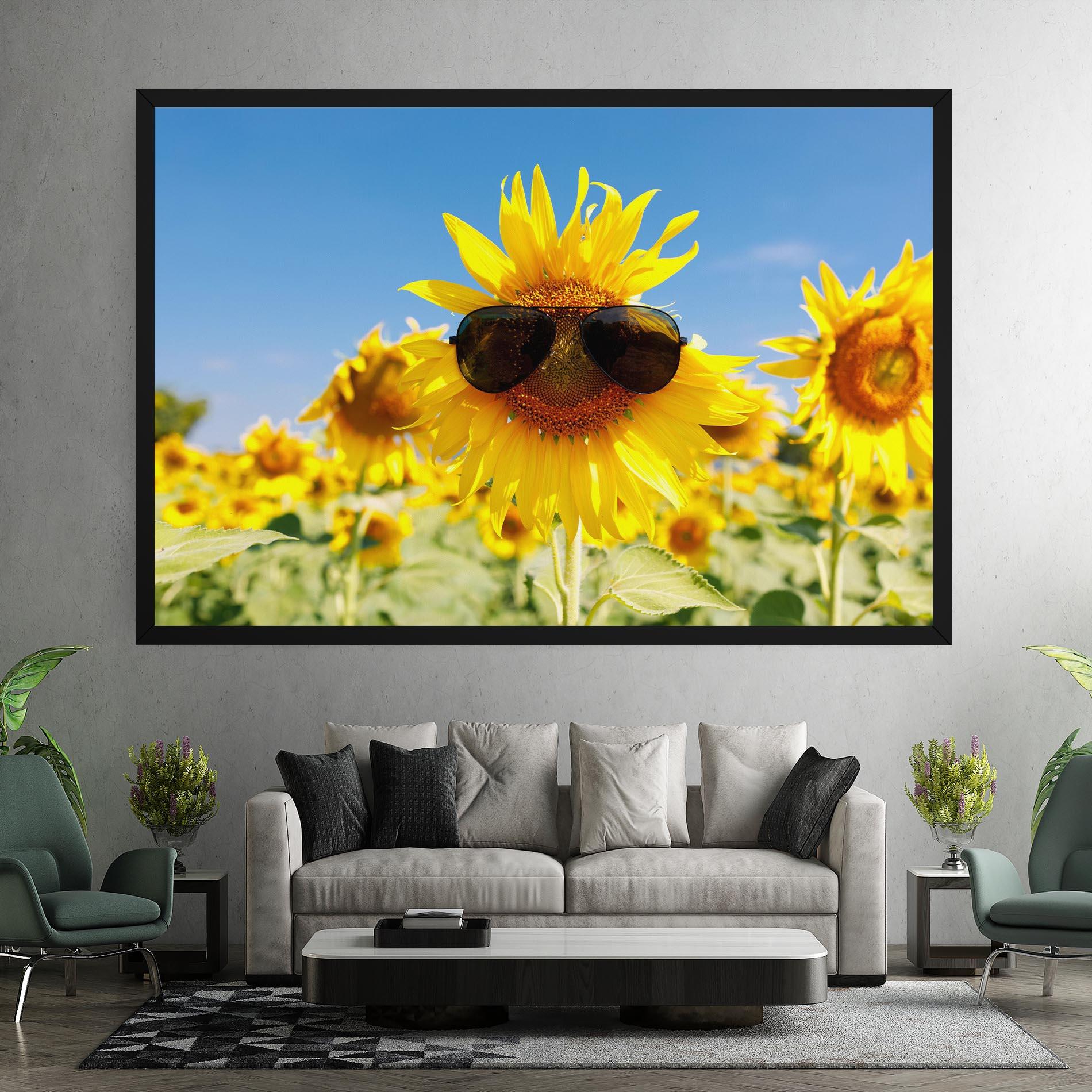 Tablou Canvas Sun Flower Glasses mockup 7