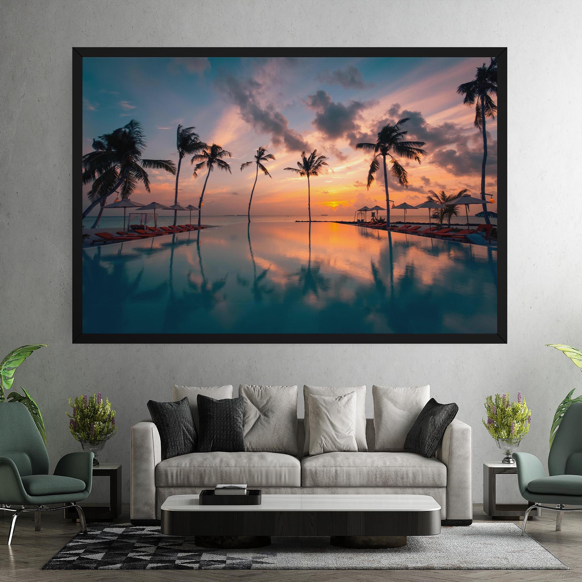 Tablou Canvas Tropical Beach mockup 7