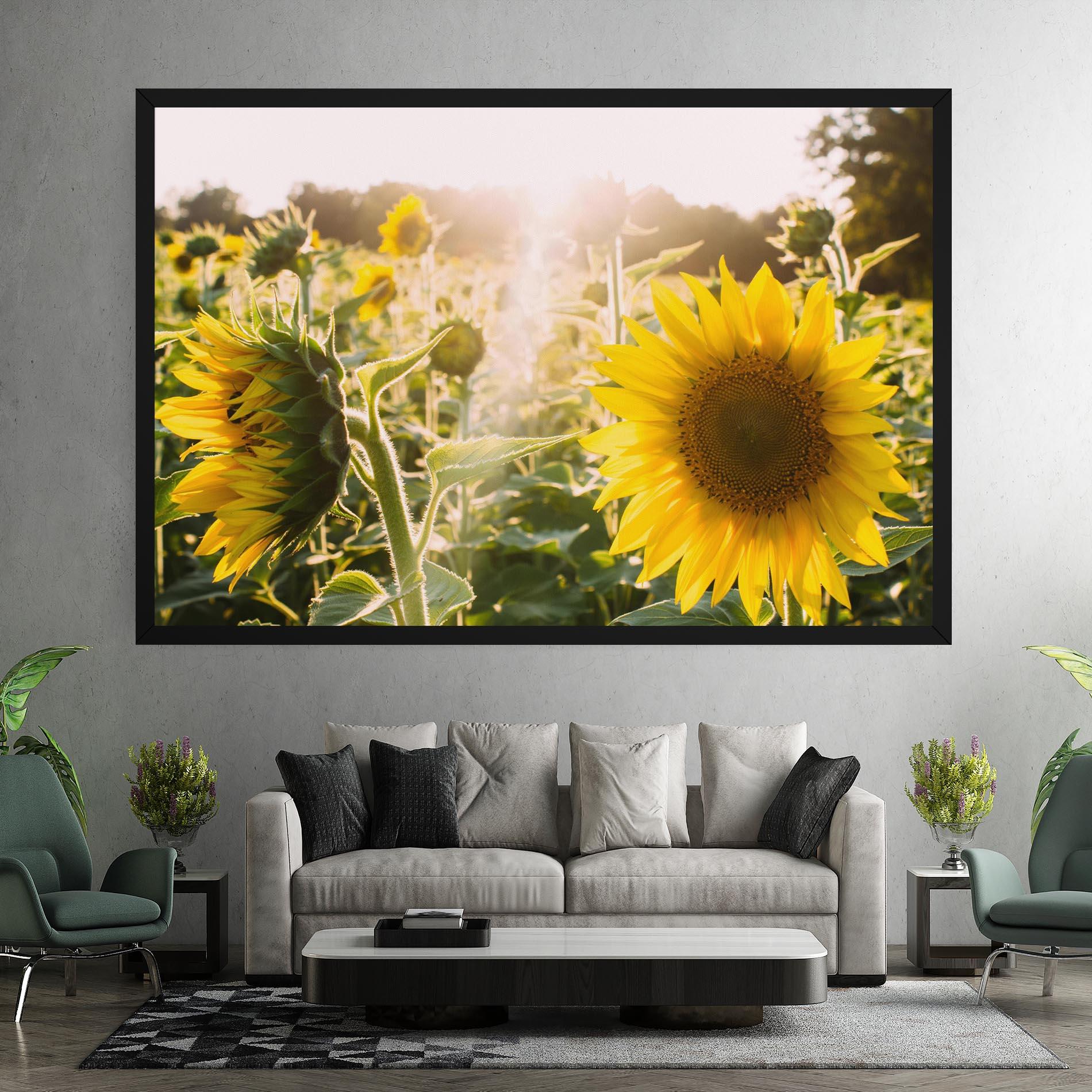 Tablou Canvas Yellow Sun Flower mockup 7
