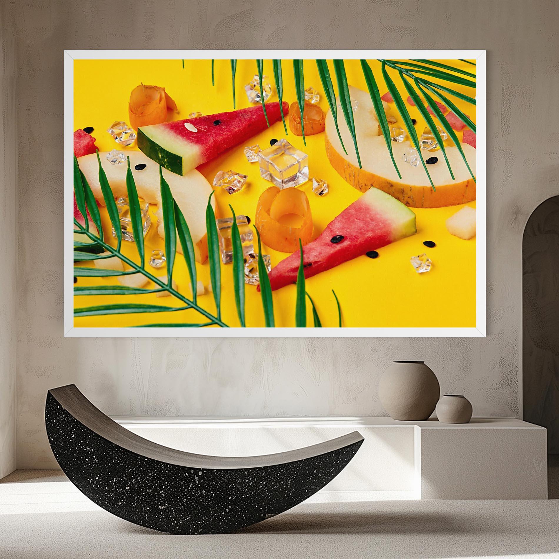 Tablou Canvas Ice Cubes Fruits mockup 8