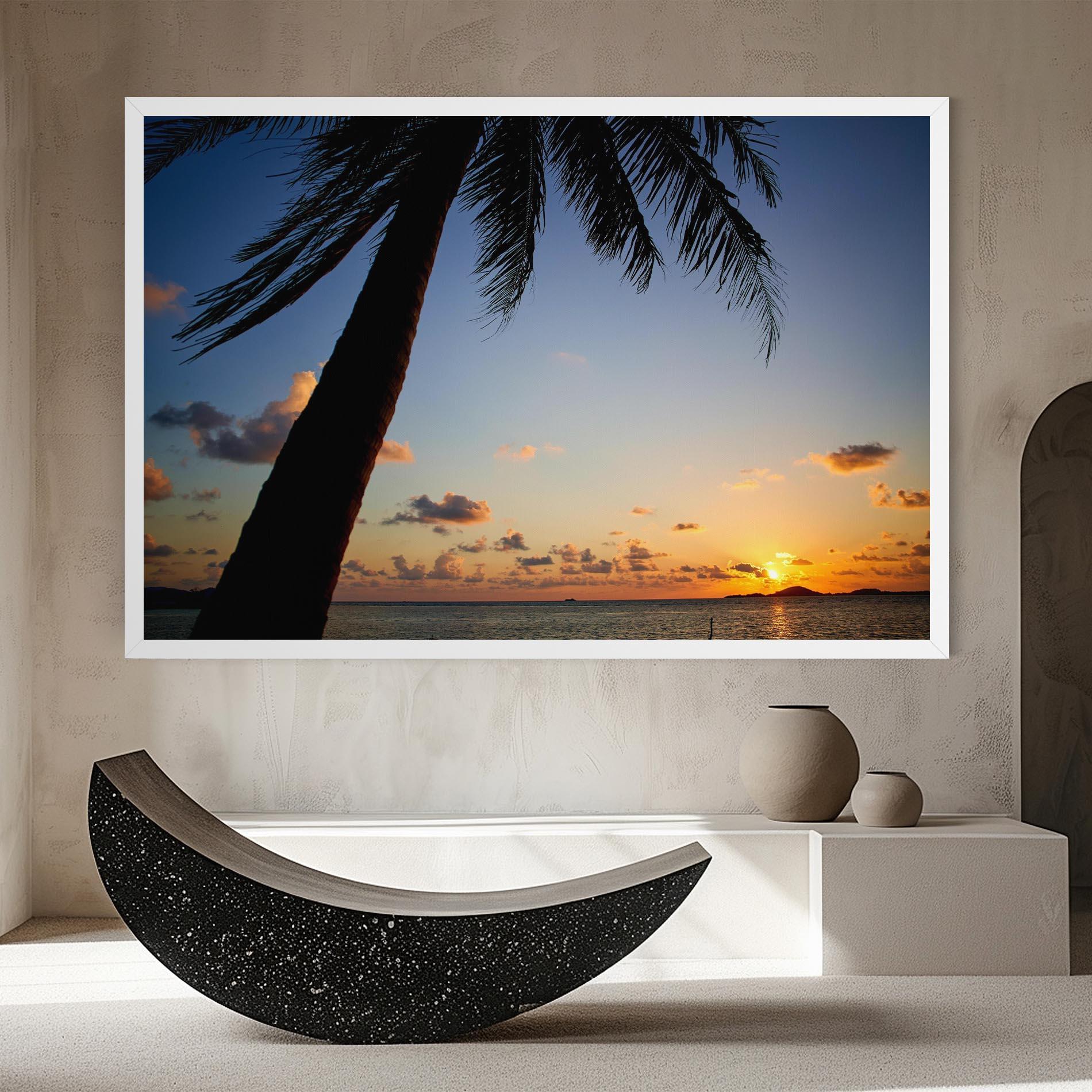 Tablou Canvas Palm Tree Silhouette mockup 8