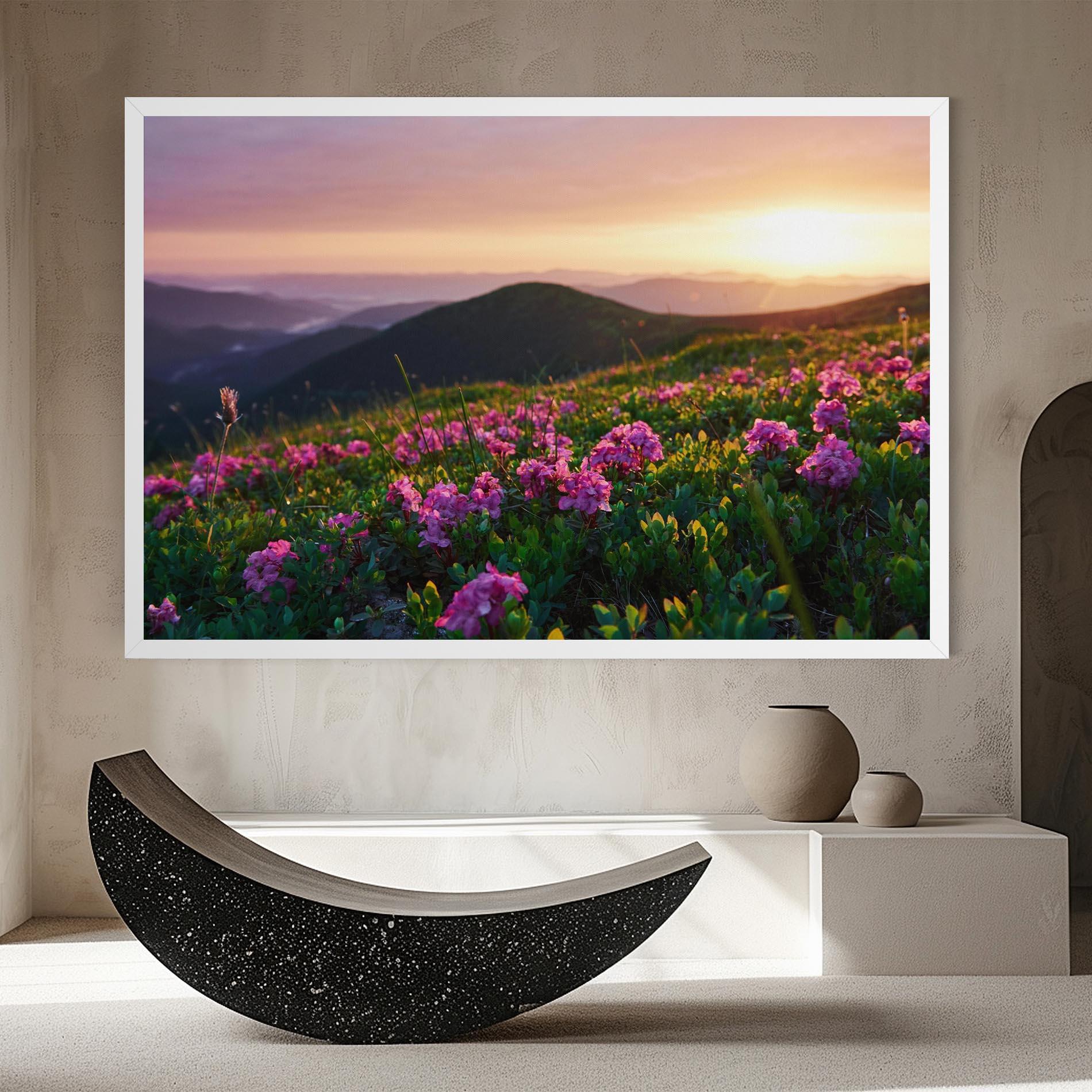 Tablou Canvas Purple Summer Flowers mockup 8