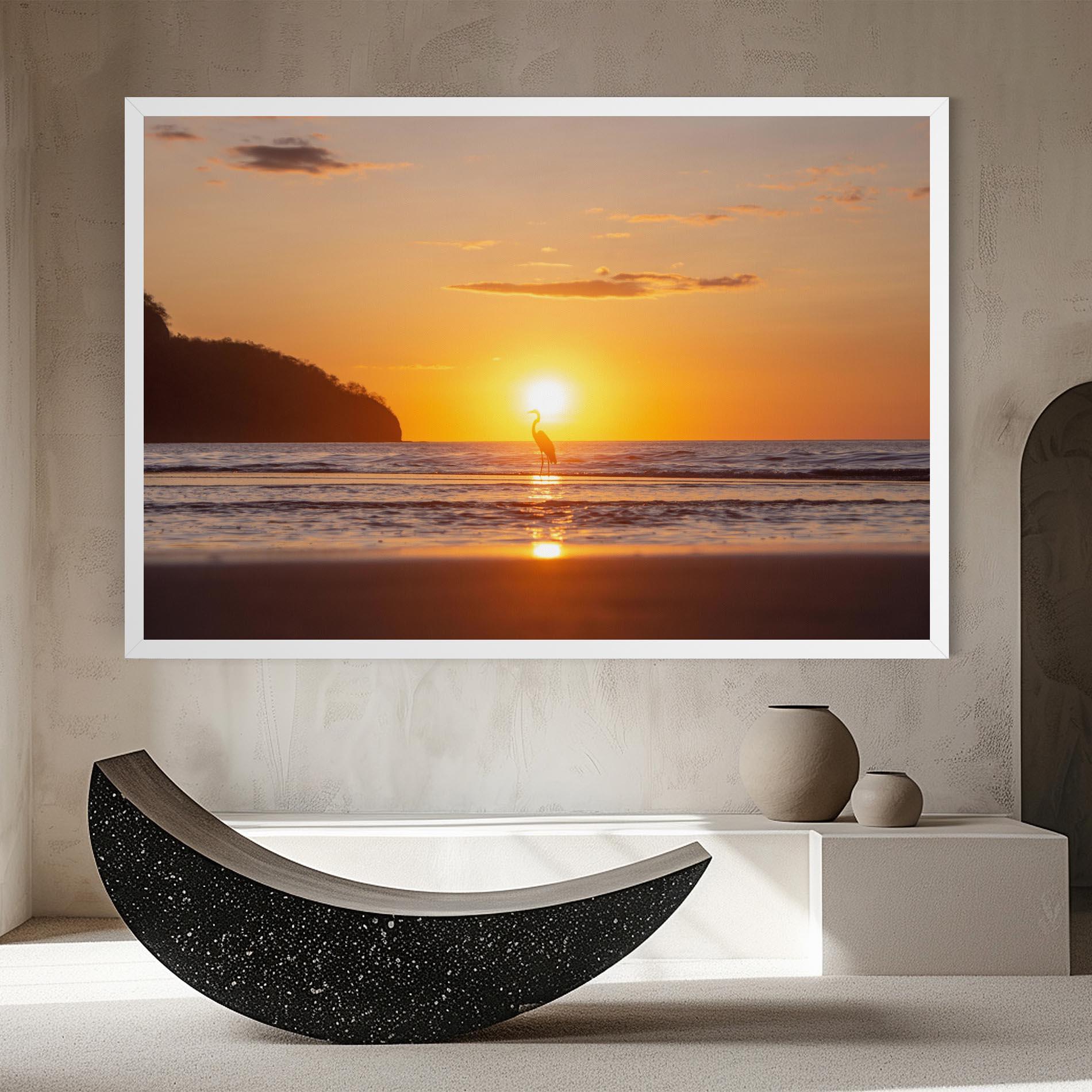 Tablou Canvas Sunset Bird Silhouette mockup 8