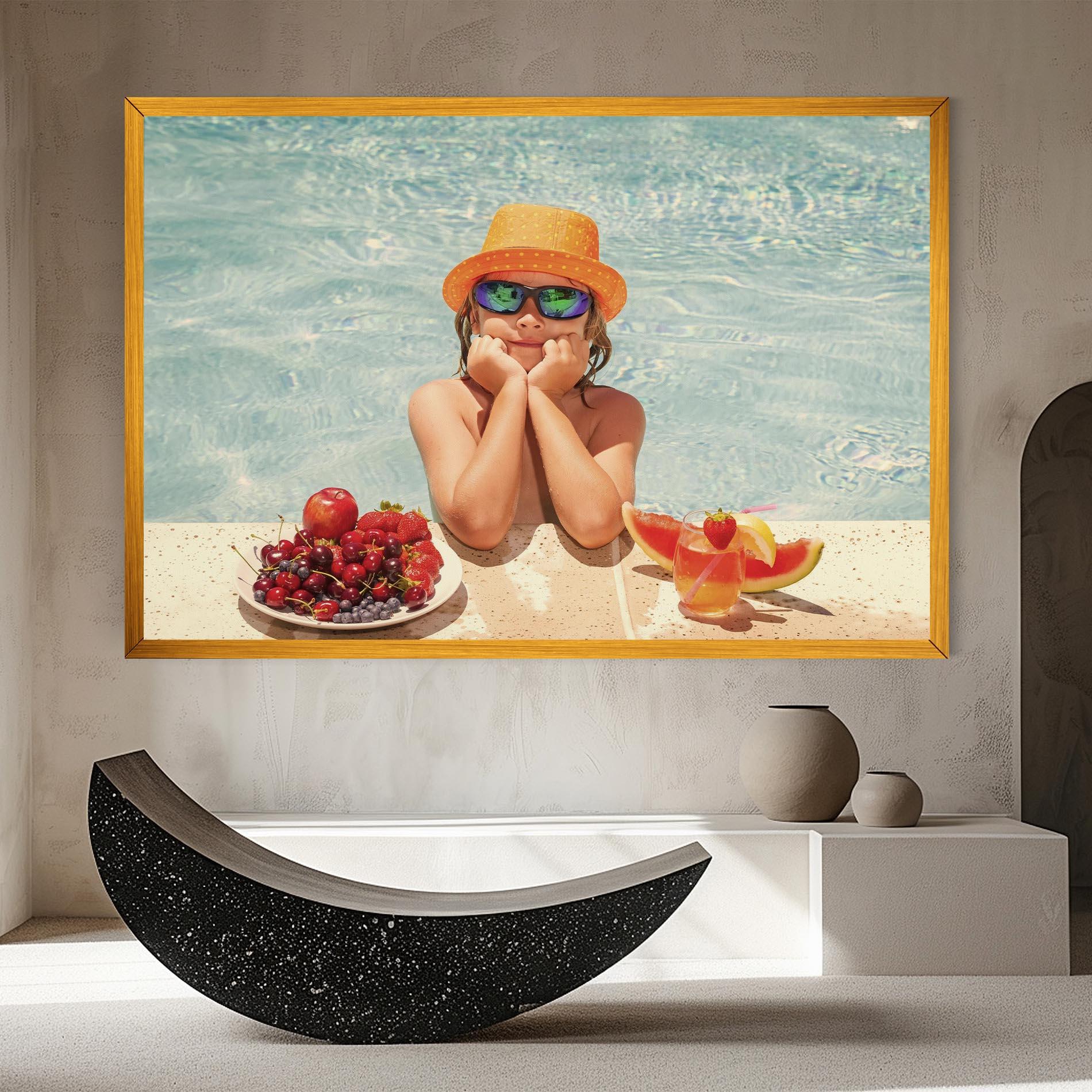 Tablou Canvas Child Swimming mockup 8