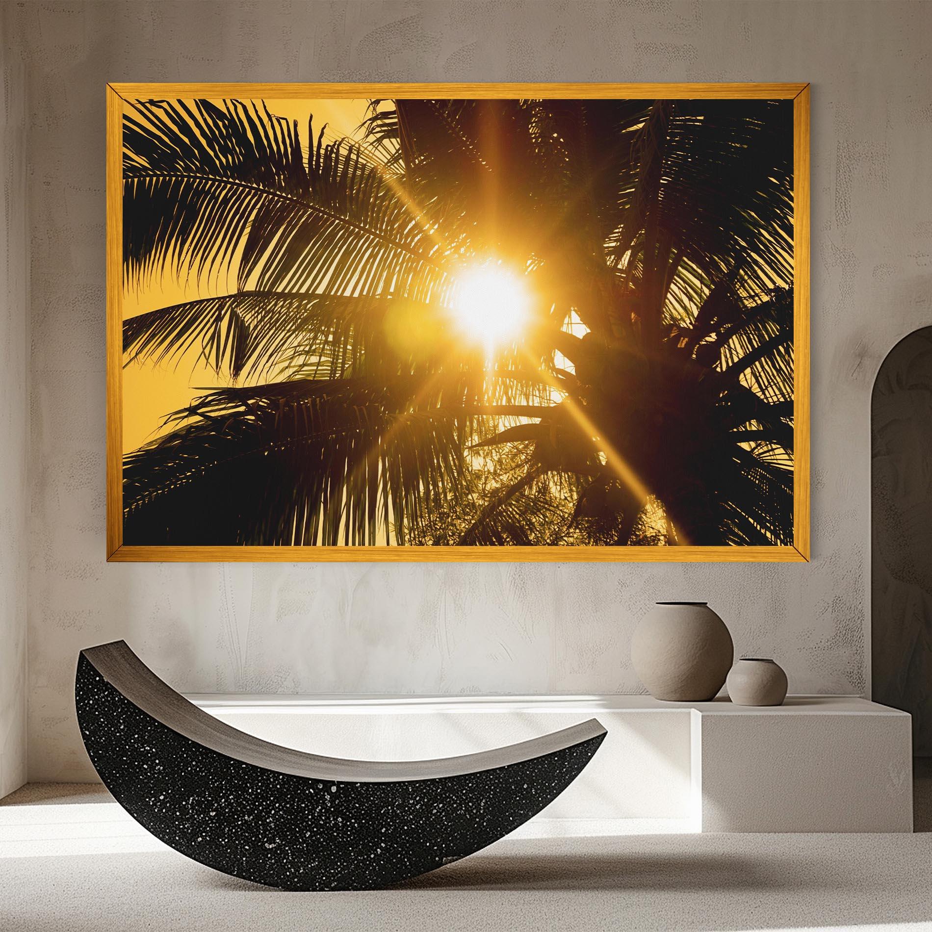 Tablou Canvas Palm Trees Sun mockup 8
