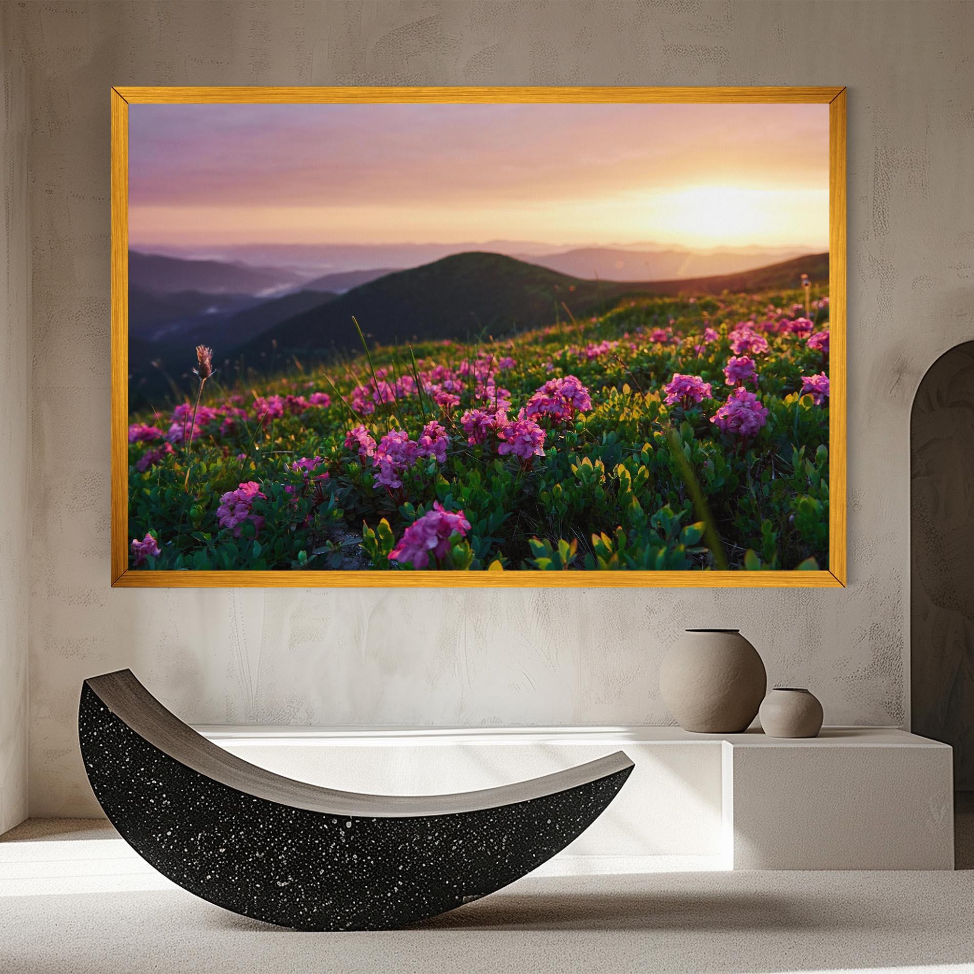 Tablou Canvas Purple Summer Flowers mockup 8