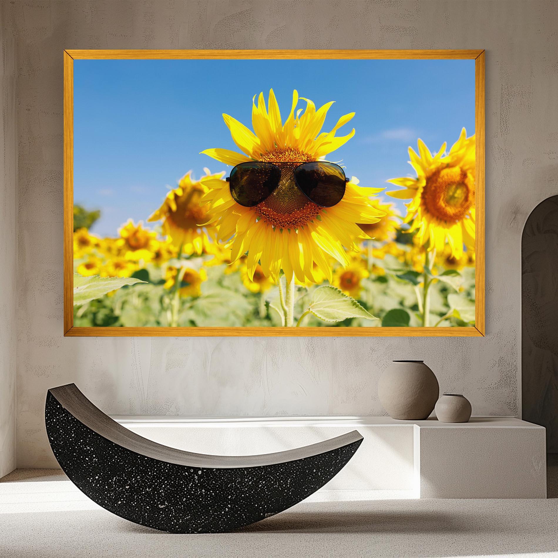 Tablou Canvas Sun Flower Glasses mockup 8