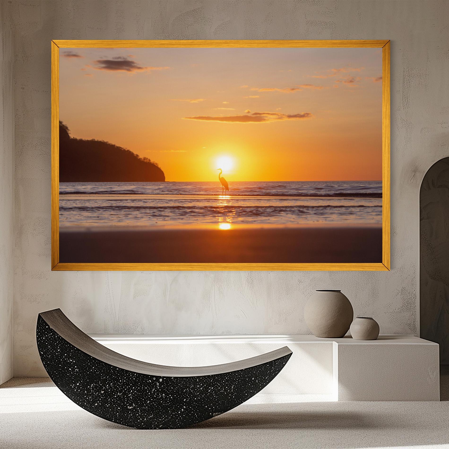 Tablou Canvas Sunset Bird Silhouette mockup 8