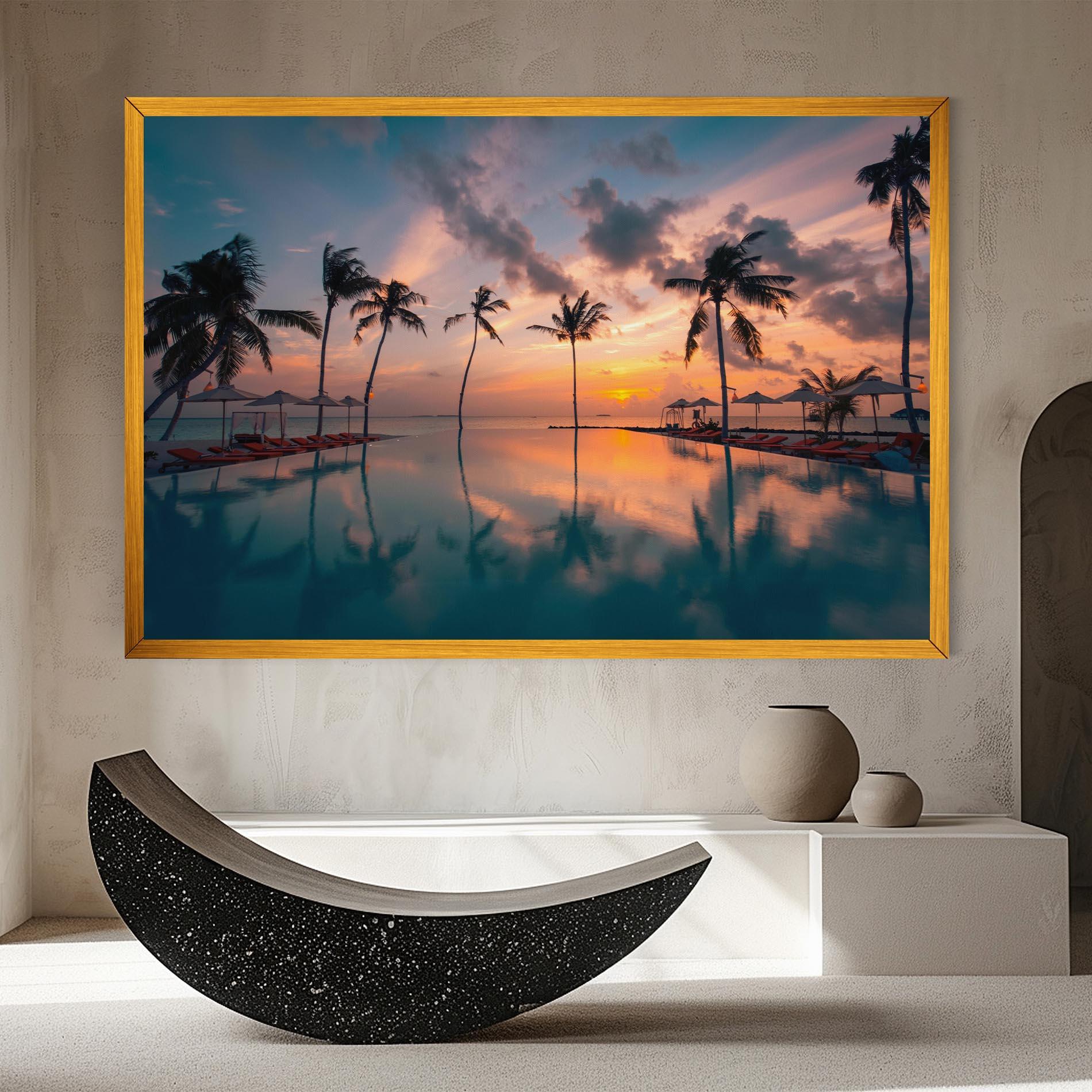 Tablou Canvas Tropical Beach mockup 8