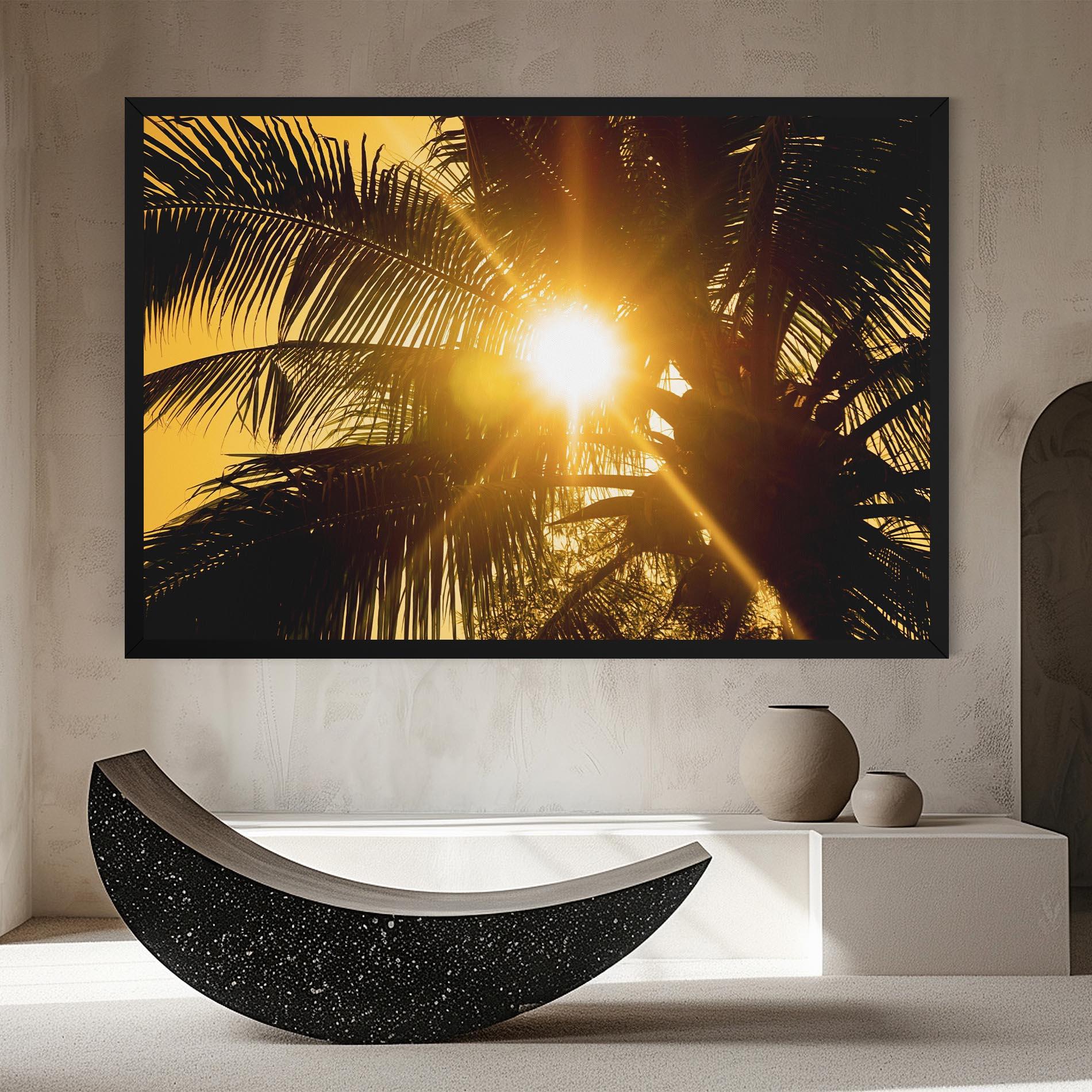 Tablou Canvas Palm Trees Sun mockup 8