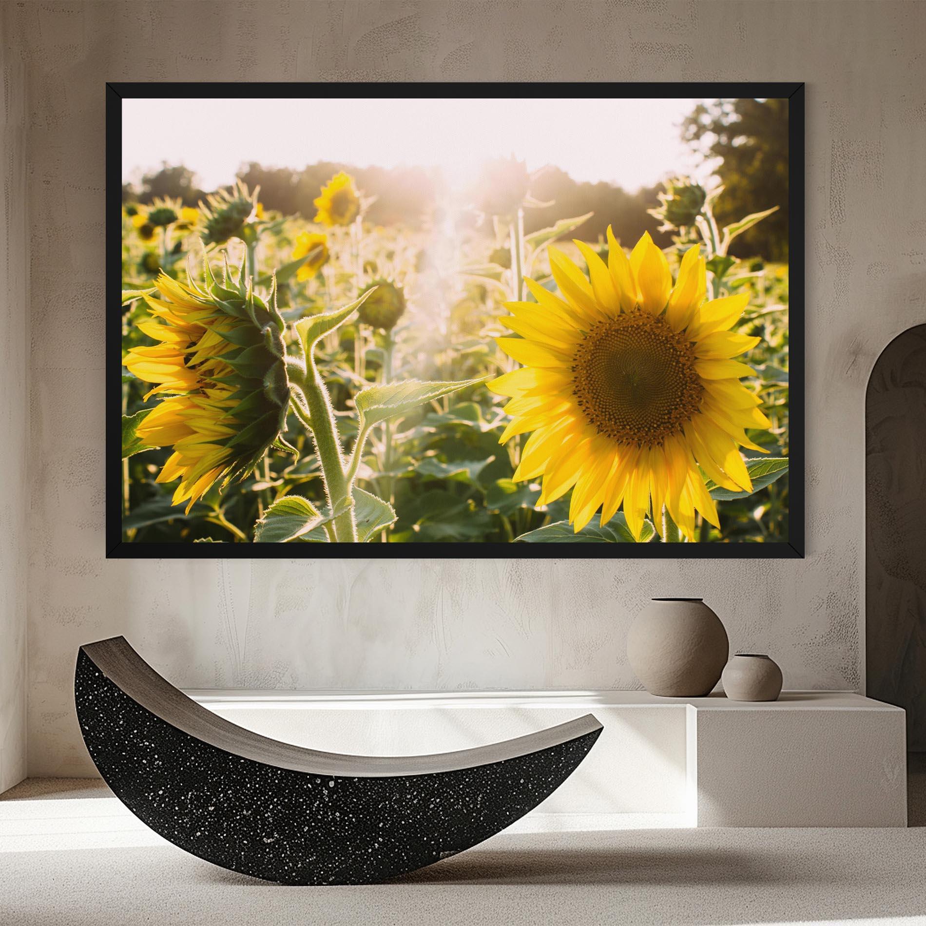 Tablou Canvas Yellow Sun Flower mockup 8