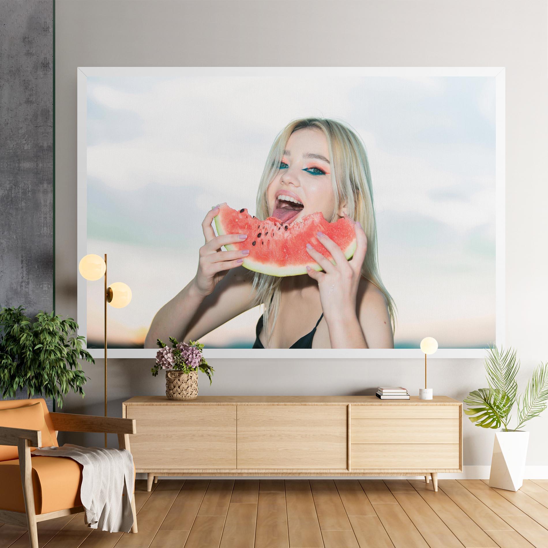 Tablou Canvas Eating Watermelon mockup 9