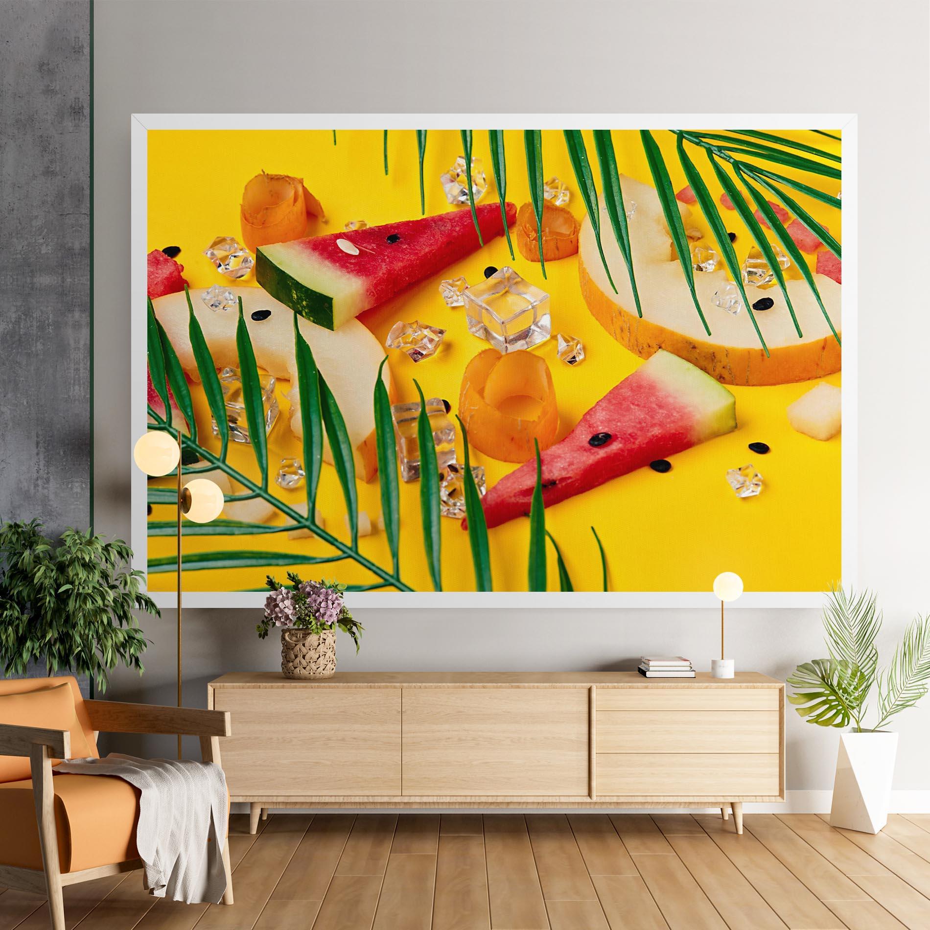 Tablou Canvas Ice Cubes Fruits mockup 9