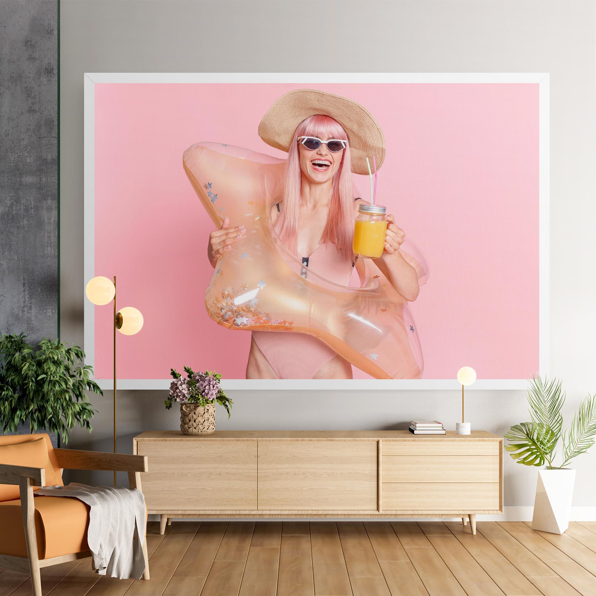 Tablou Canvas Joyful Pink Woman mockup 9