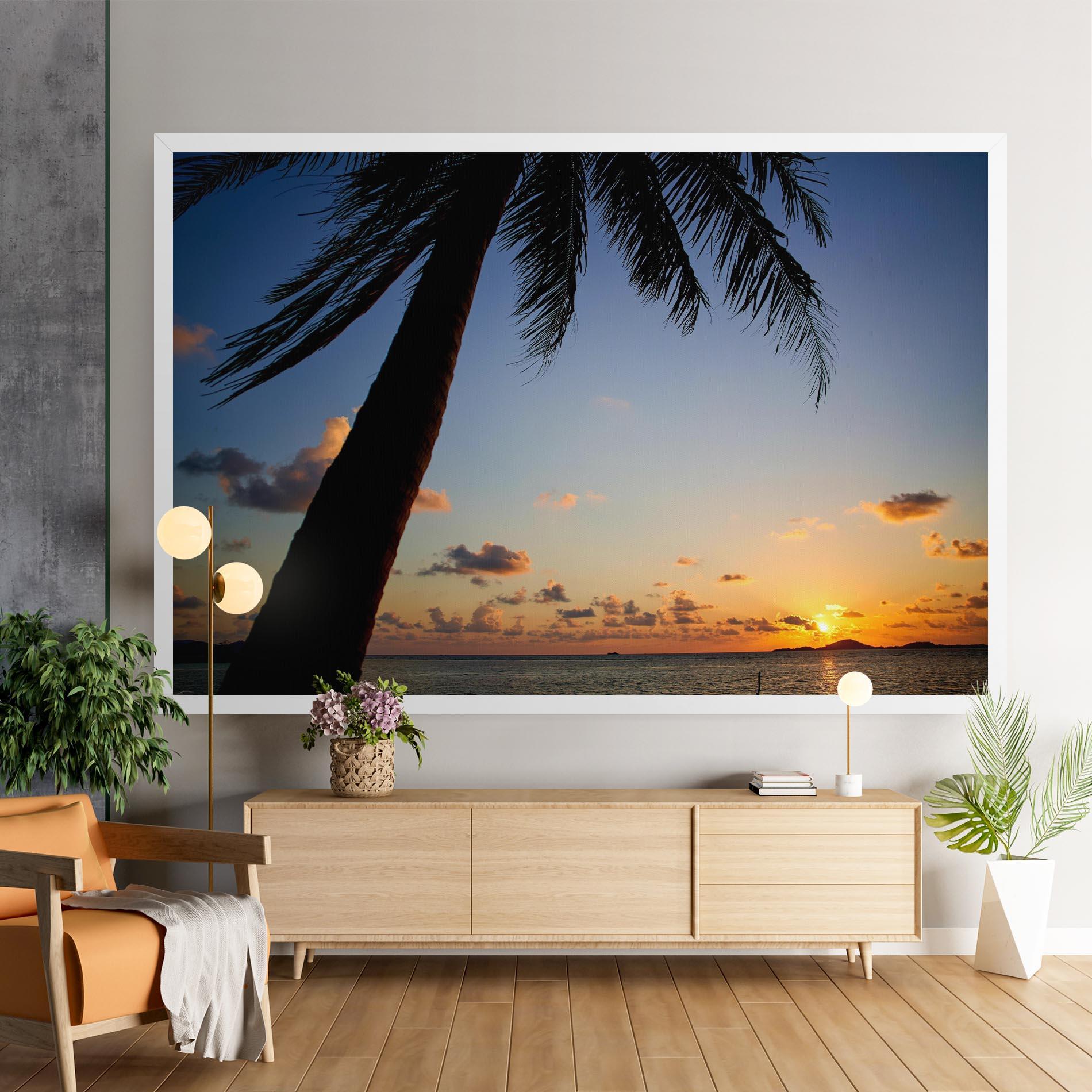 Tablou Canvas Palm Tree Silhouette mockup 9