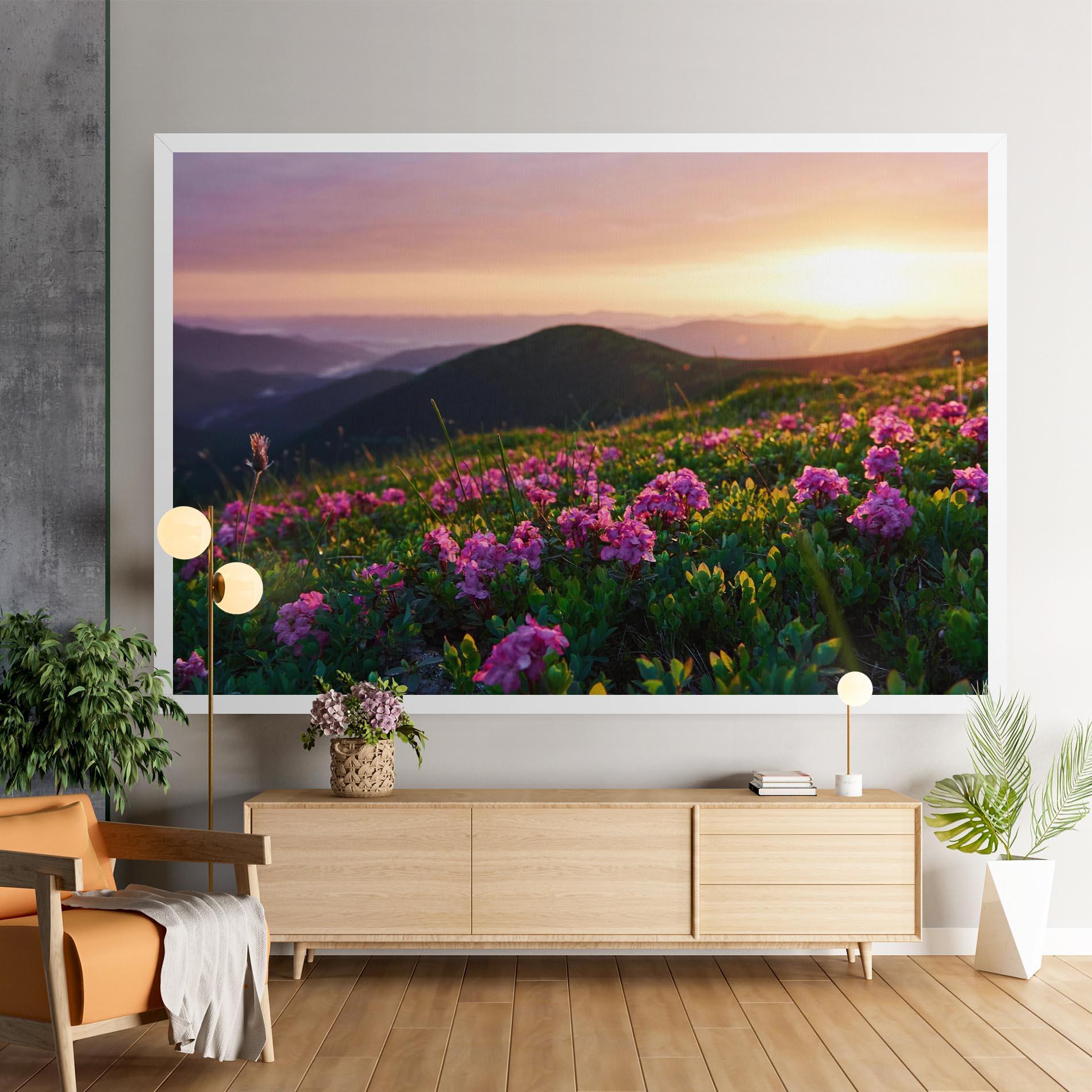 Tablou Canvas Purple Summer Flowers mockup 9