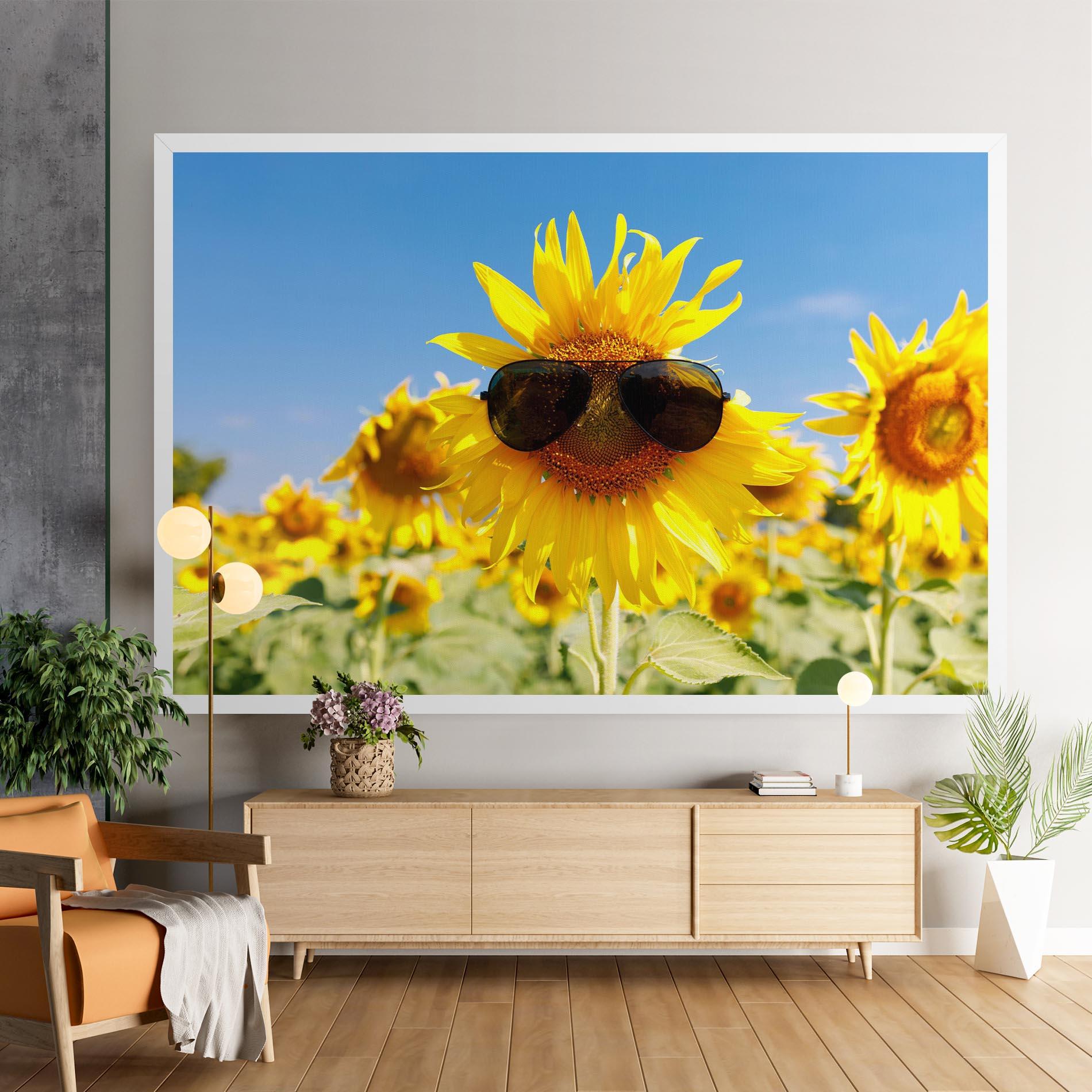 Tablou Canvas Sun Flower Glasses mockup 9