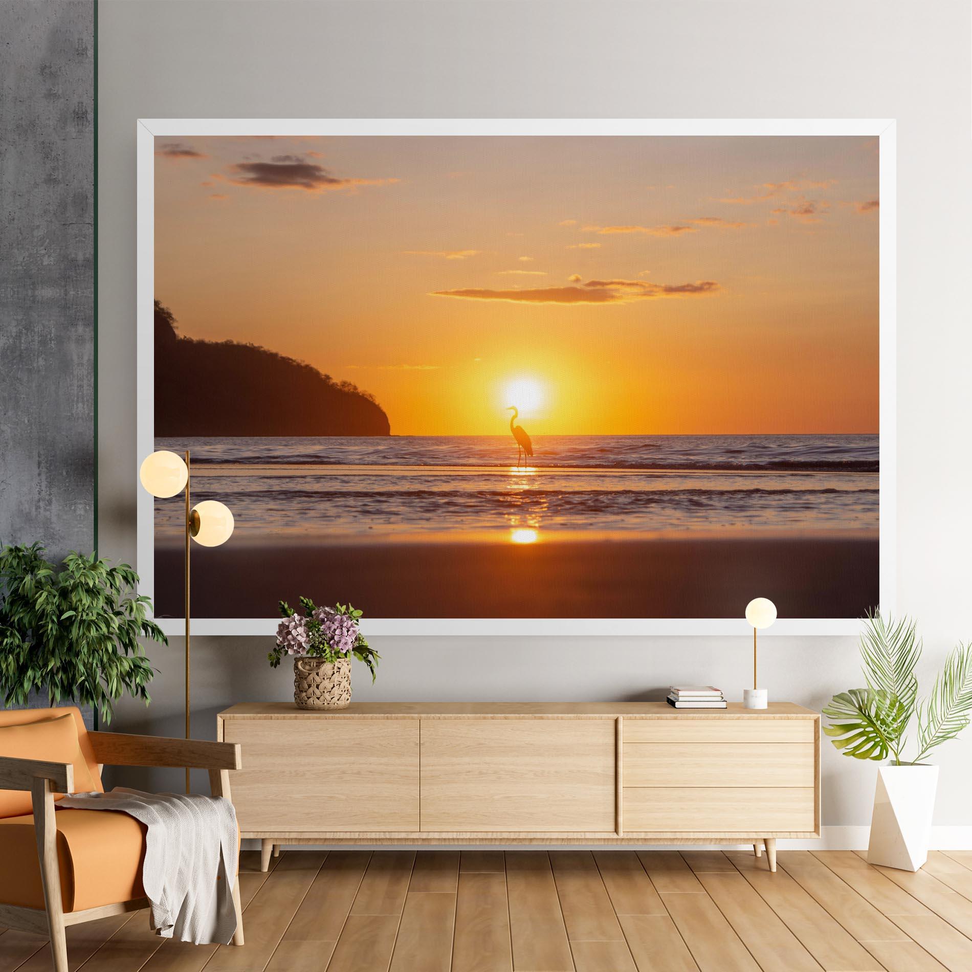 Tablou Canvas Sunset Bird Silhouette mockup 9