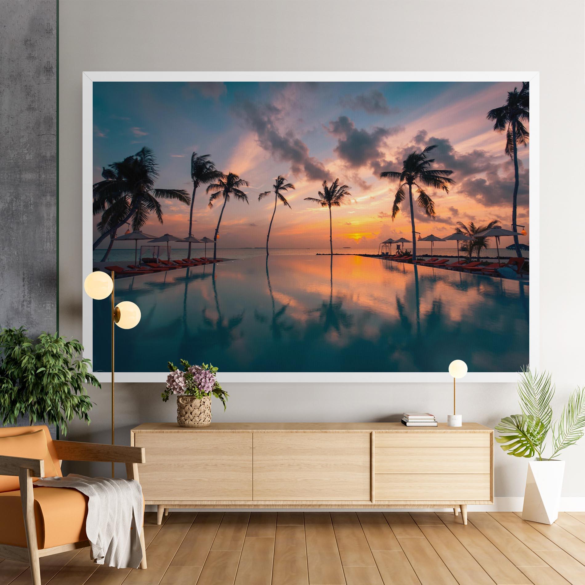 Tablou Canvas Tropical Beach mockup 9
