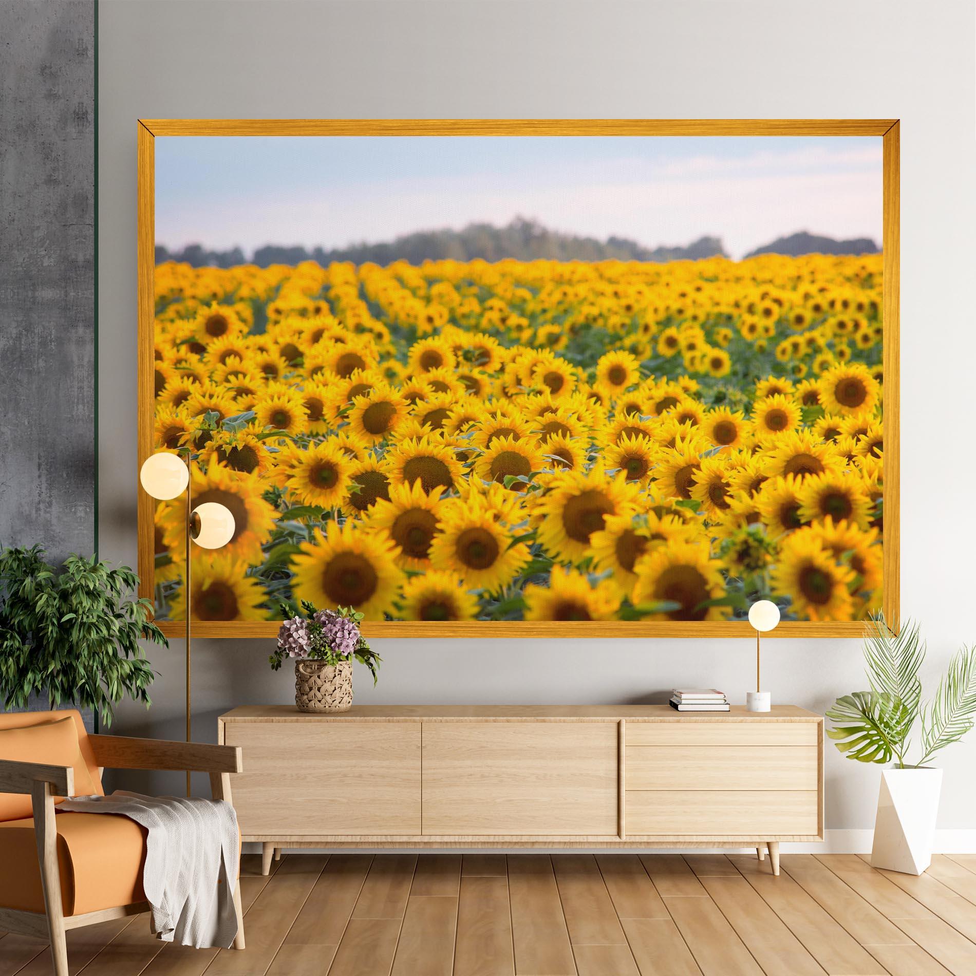 Tablou Canvas Blooming Sunflowers mockup 9