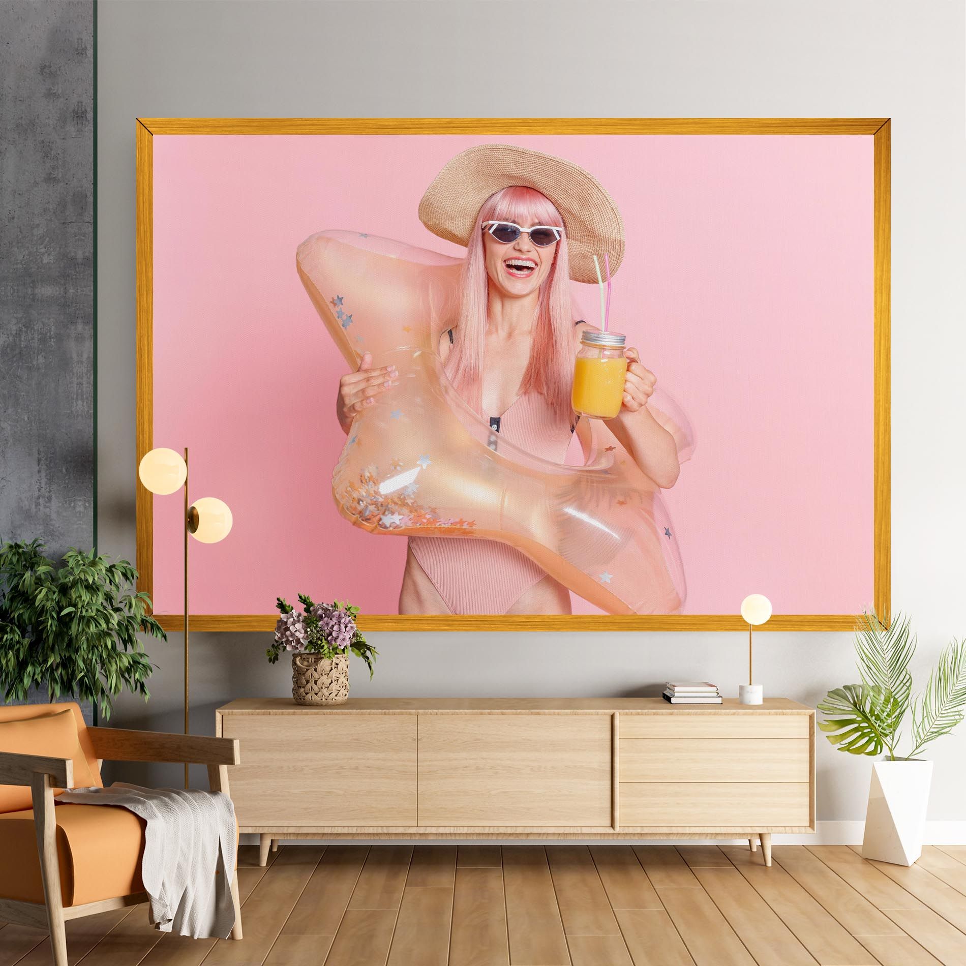 Joyful Pink Woman mockup 9