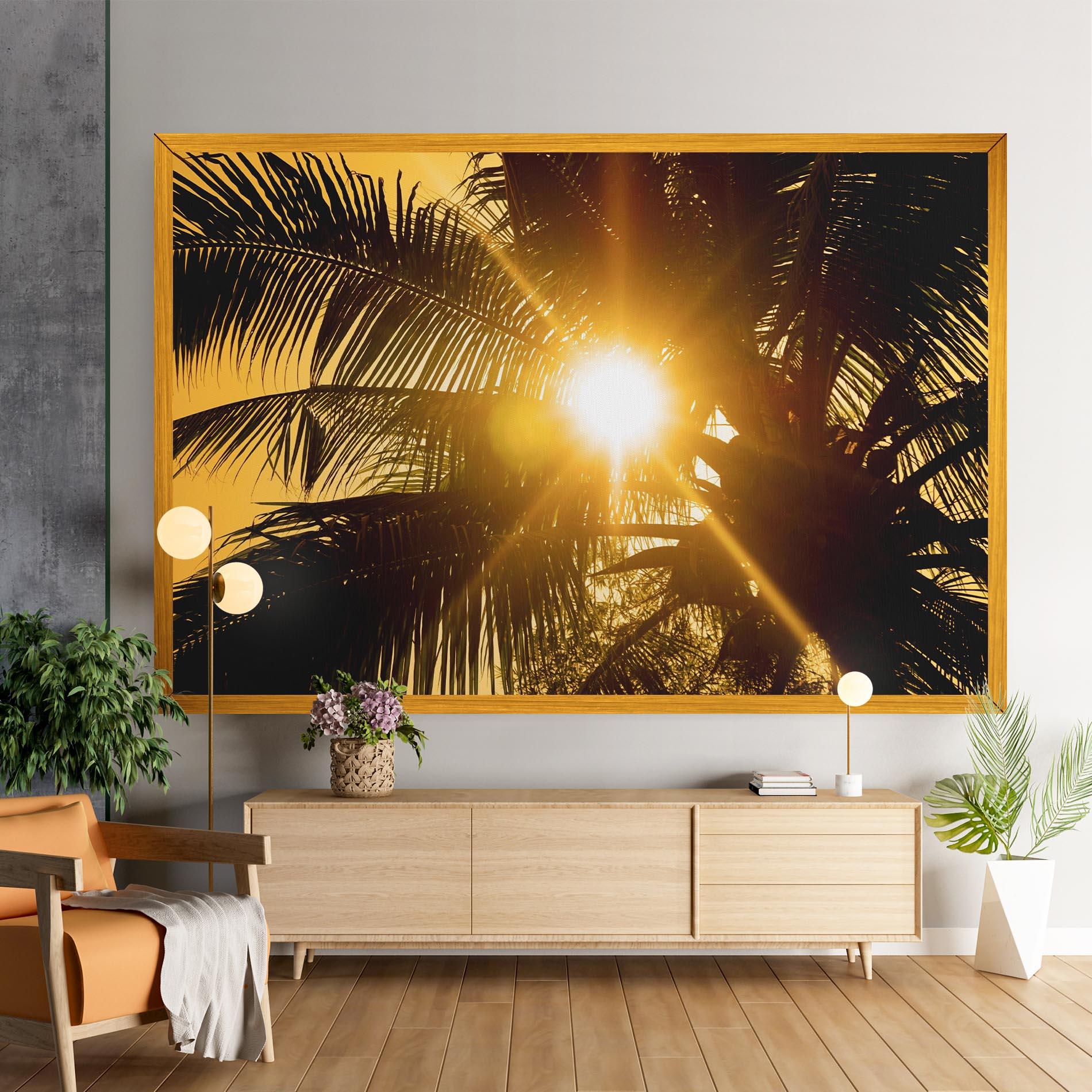 Tablou Canvas Palm Trees Sun mockup 9