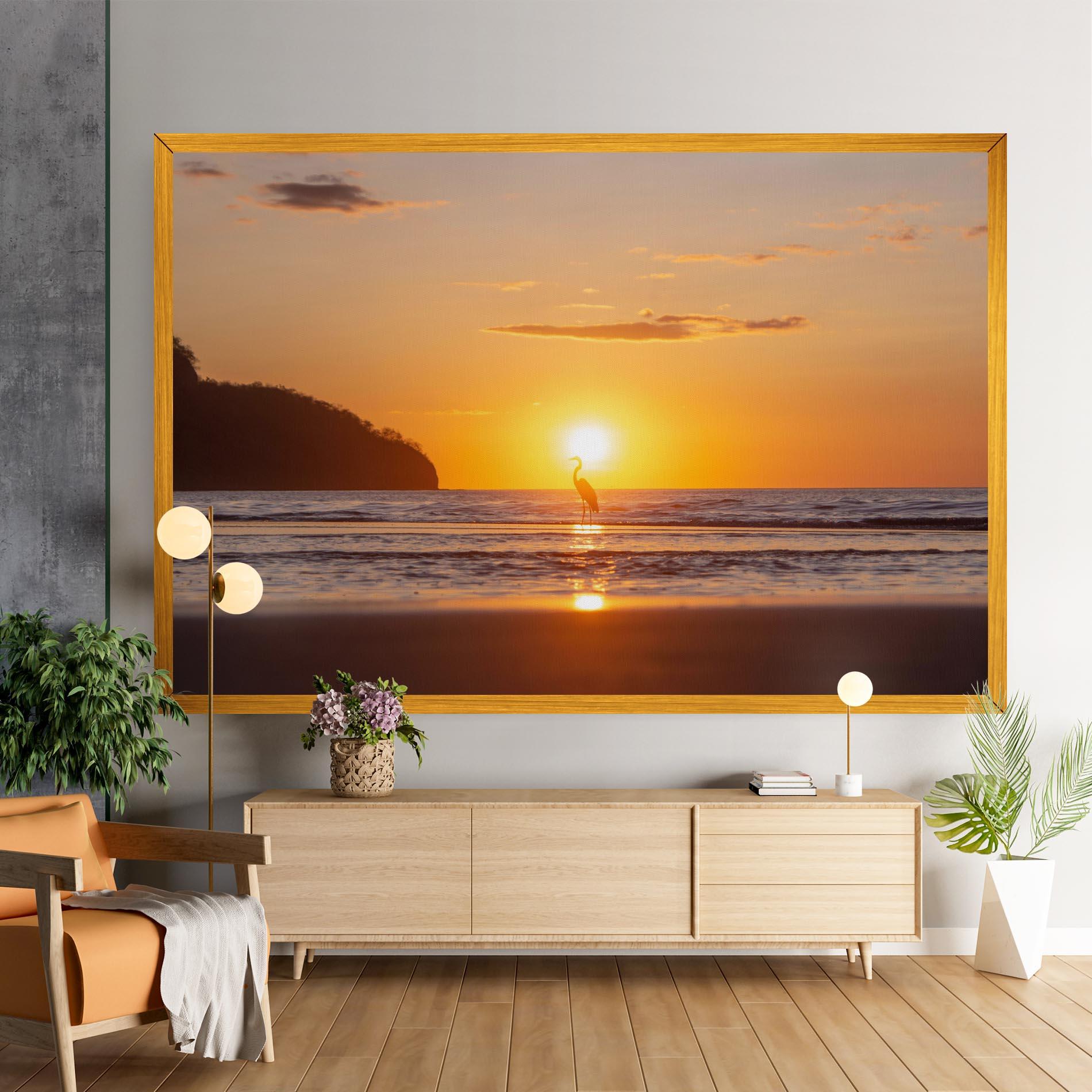 Tablou Canvas Sunset Bird Silhouette mockup 9