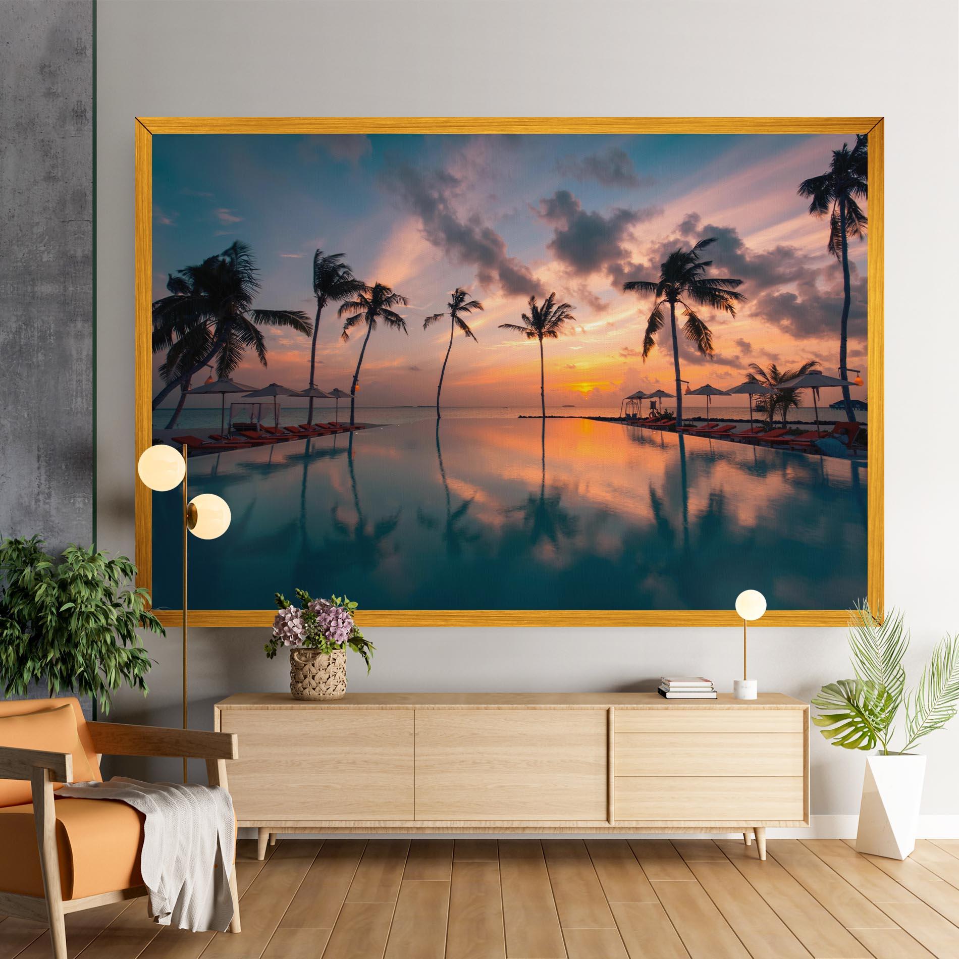 Tablou Canvas Tropical Beach mockup 9
