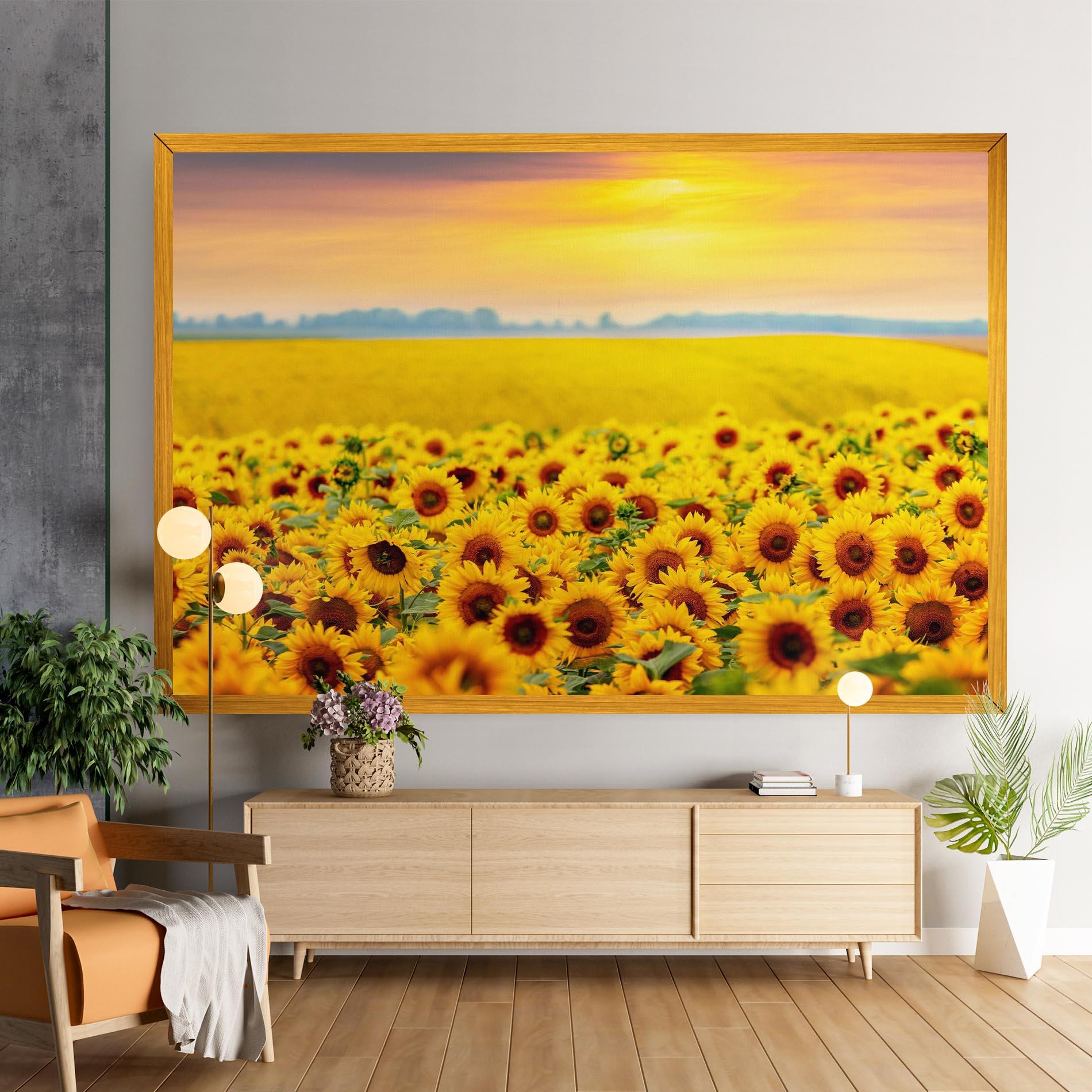 Tablou Canvas Yellow Sunflowers mockup 9