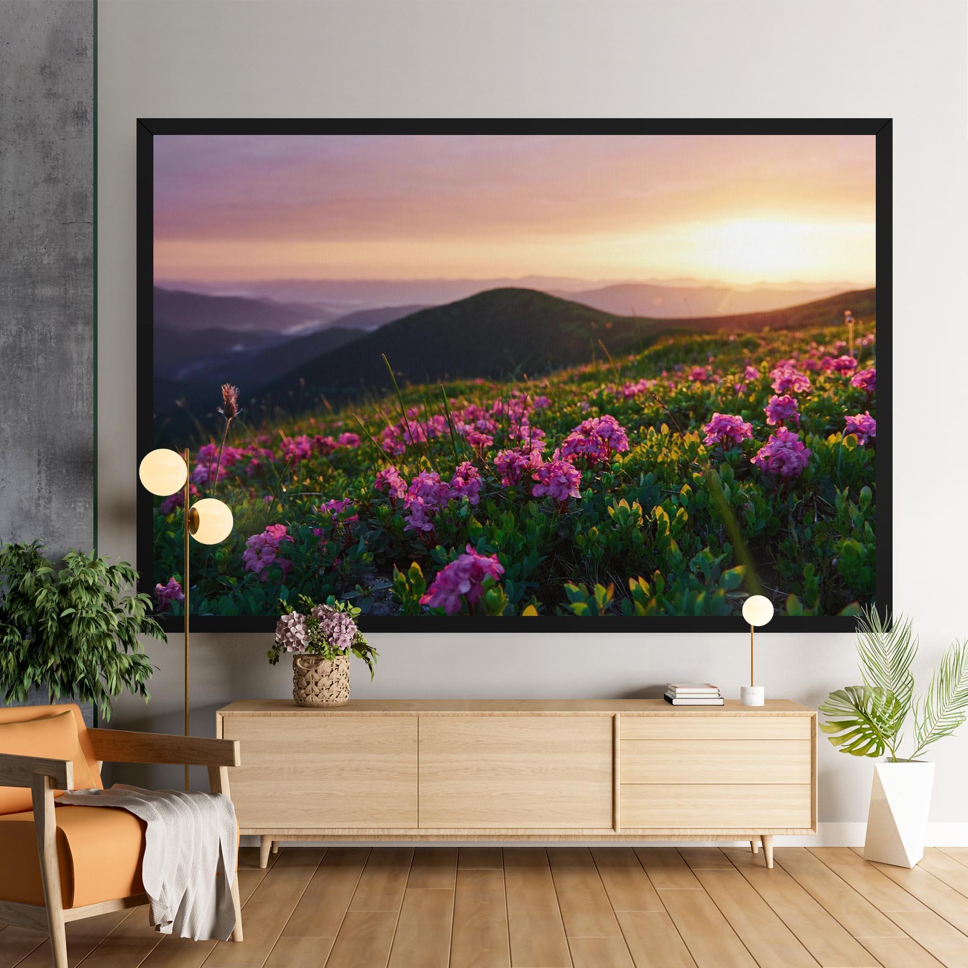 Tablou Canvas Purple Summer Flowers mockup 9