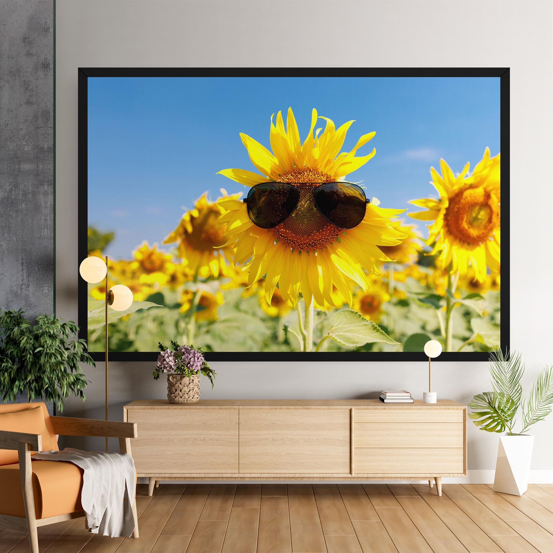 Tablou Canvas Sun Flower Glasses mockup 9