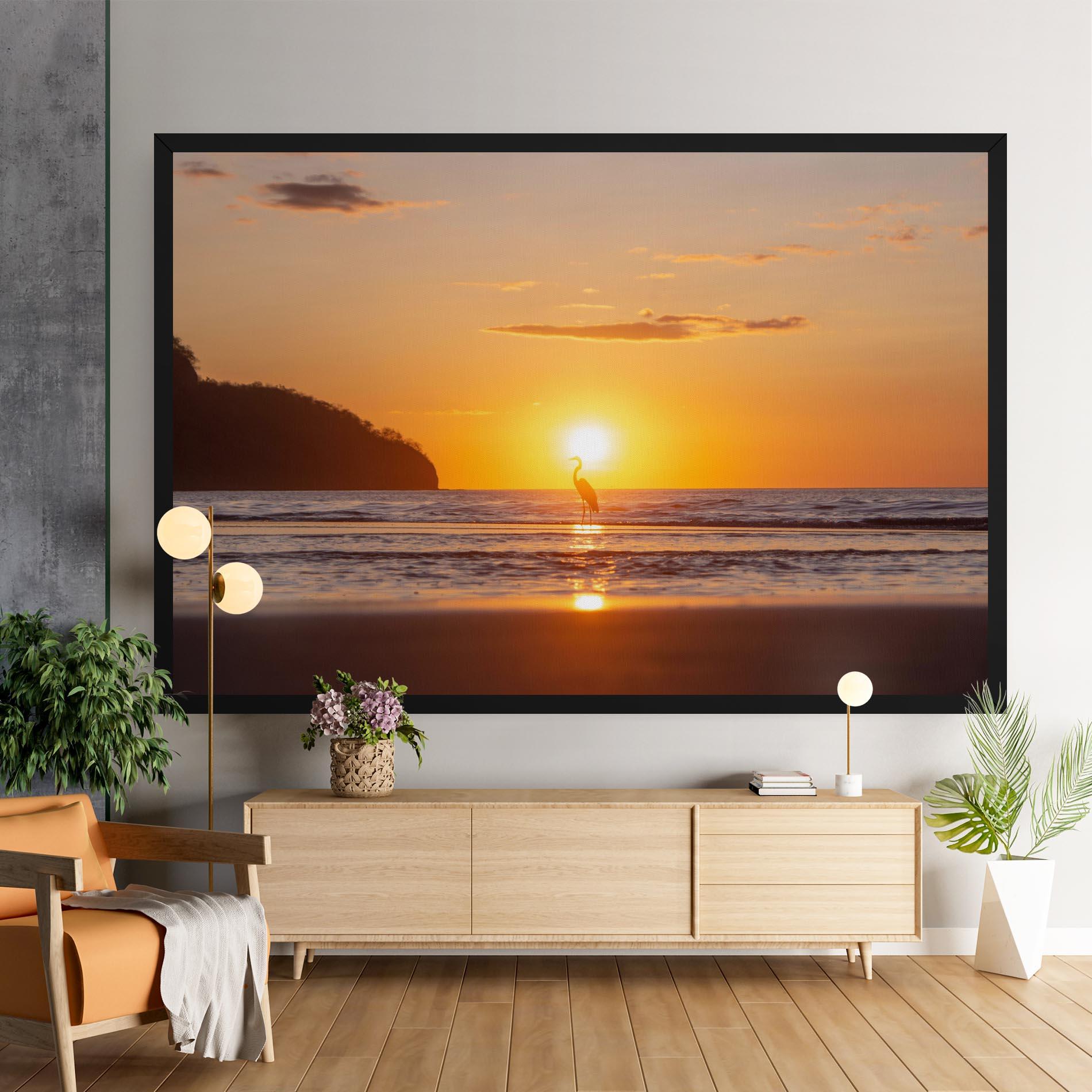 Tablou Canvas Sunset Bird Silhouette mockup 9