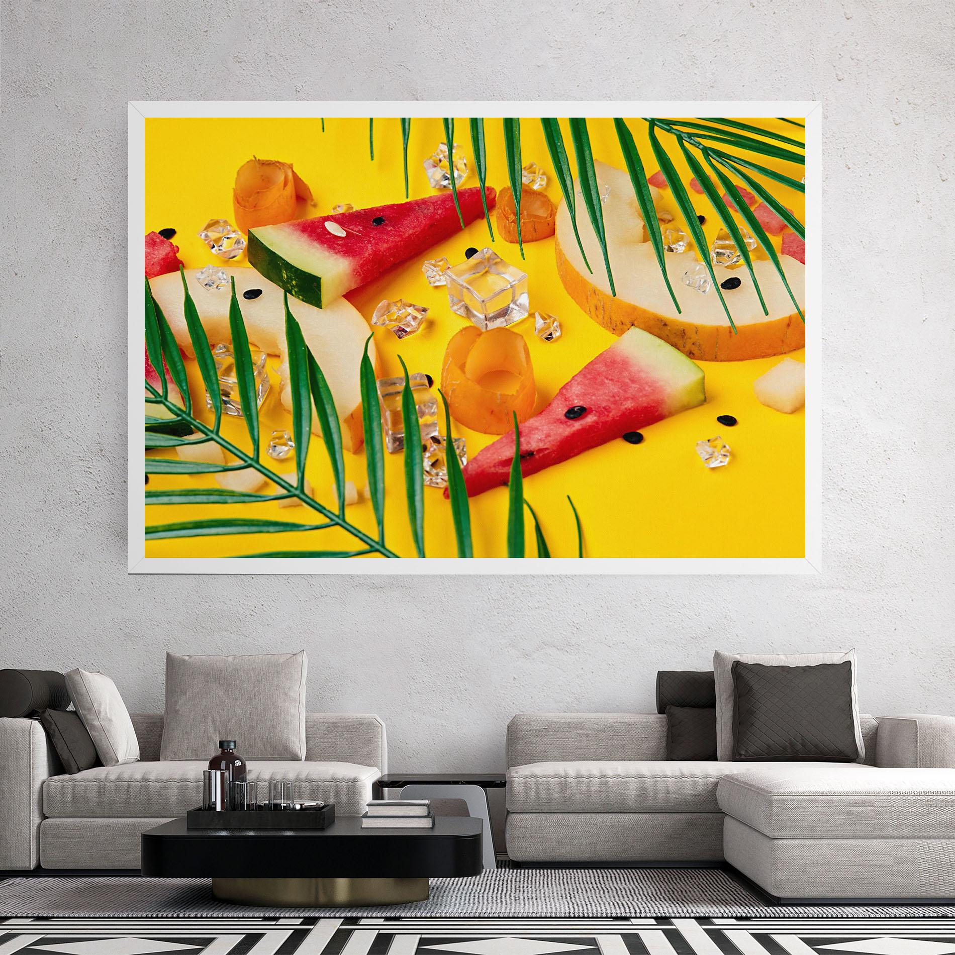 Tablou Canvas Ice Cubes Fruits mockup 2