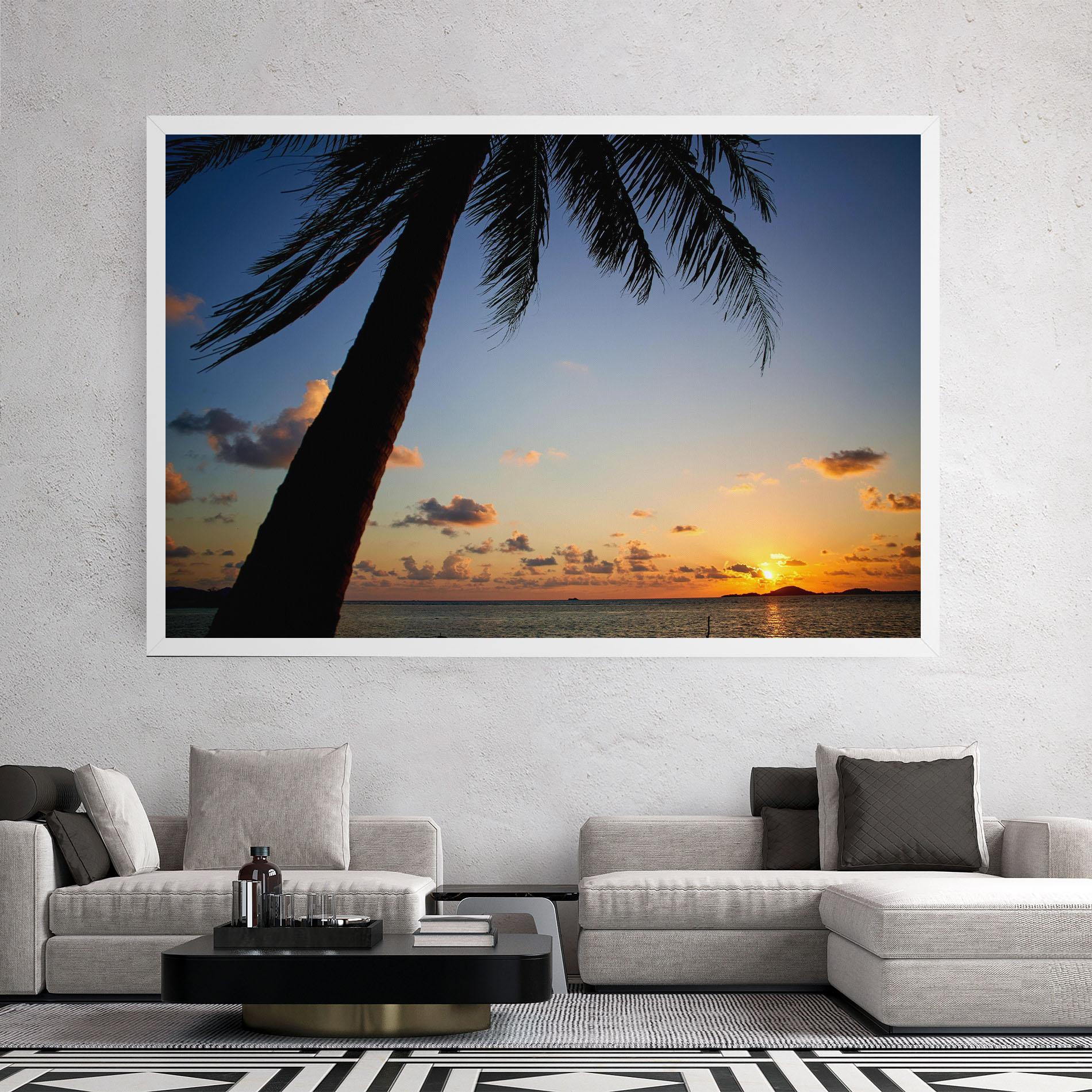 Tablou Canvas Palm Tree Silhouette mockup 2