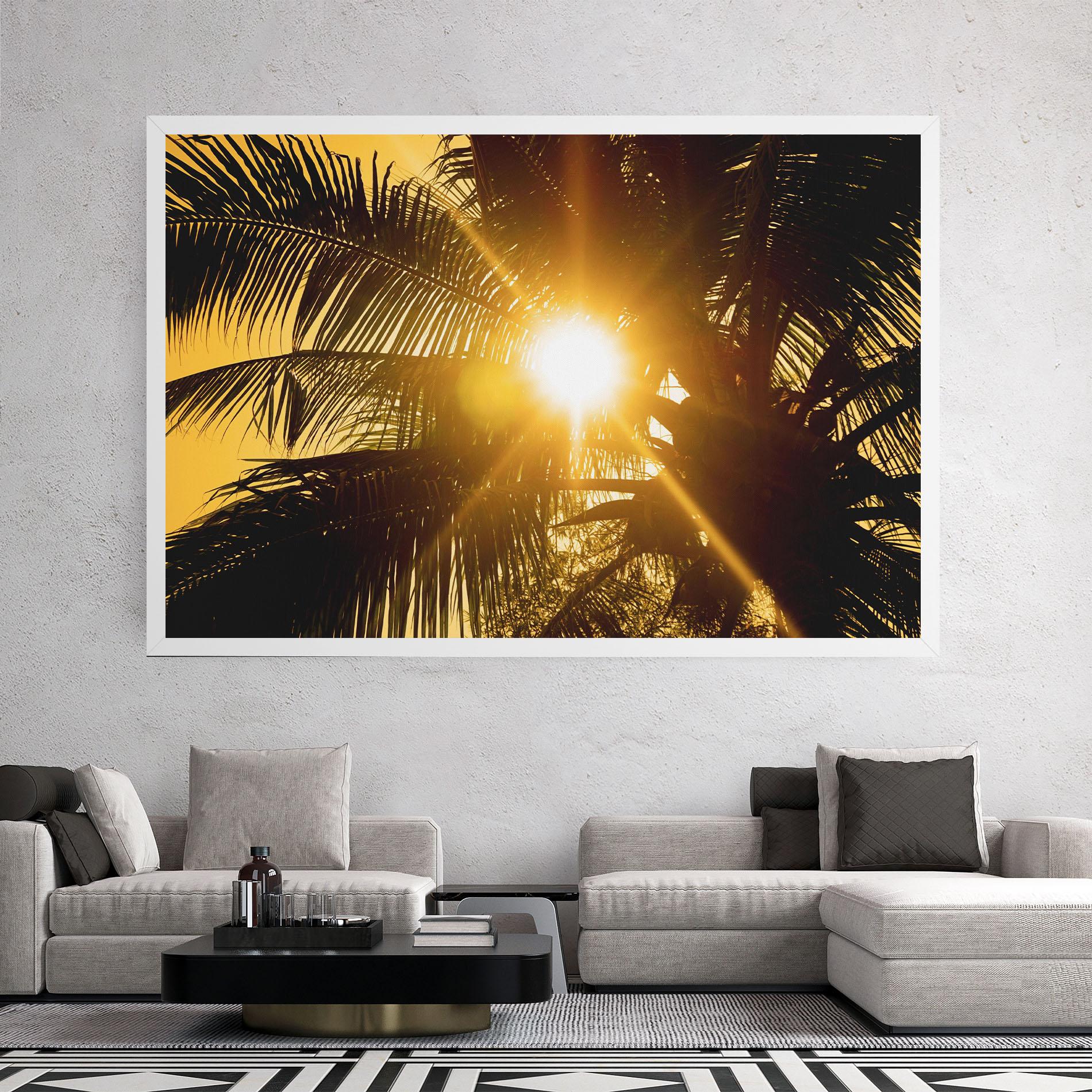 Tablou Canvas Palm Trees Sun mockup 2