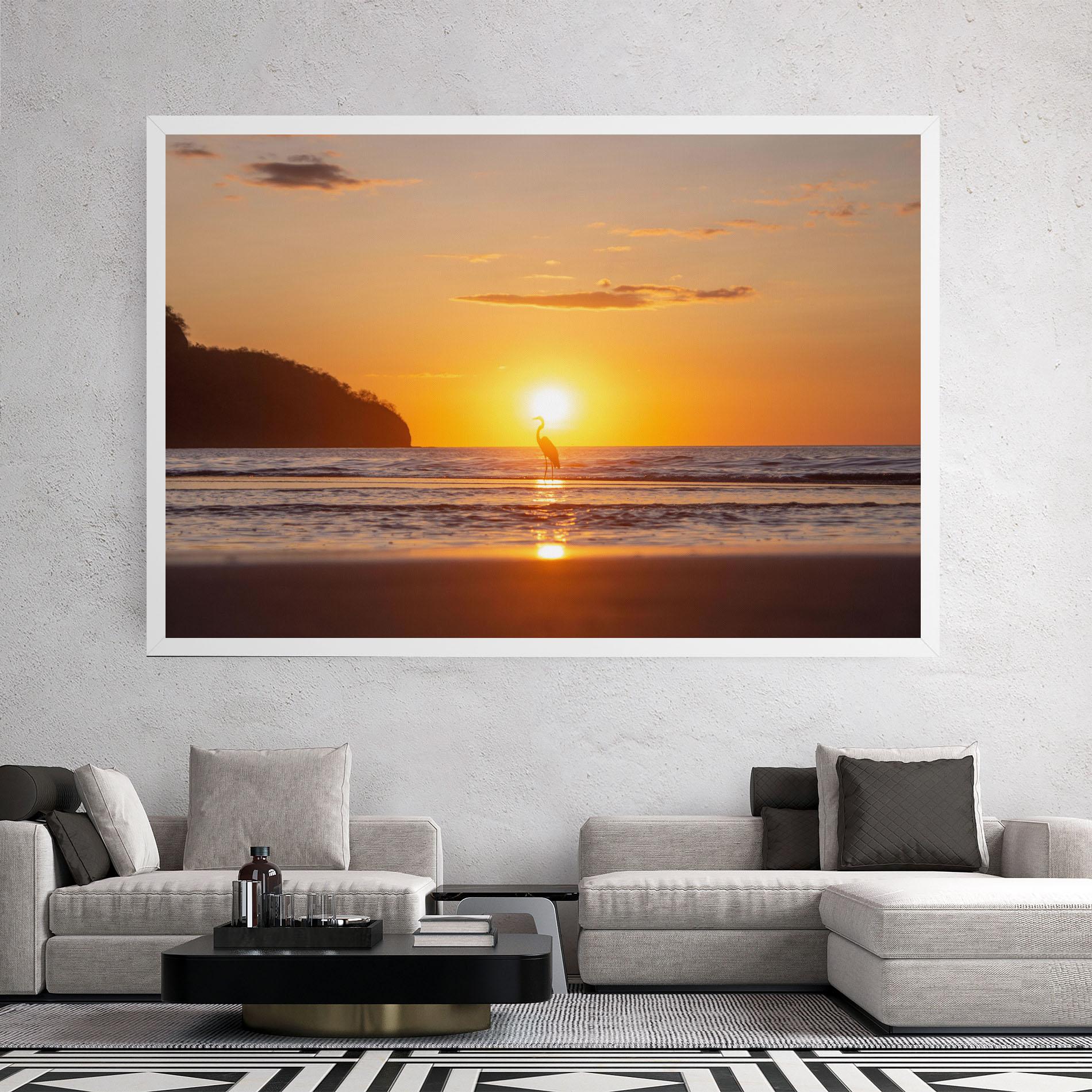 Tablou Canvas Sunset Bird Silhouette mockup 2
