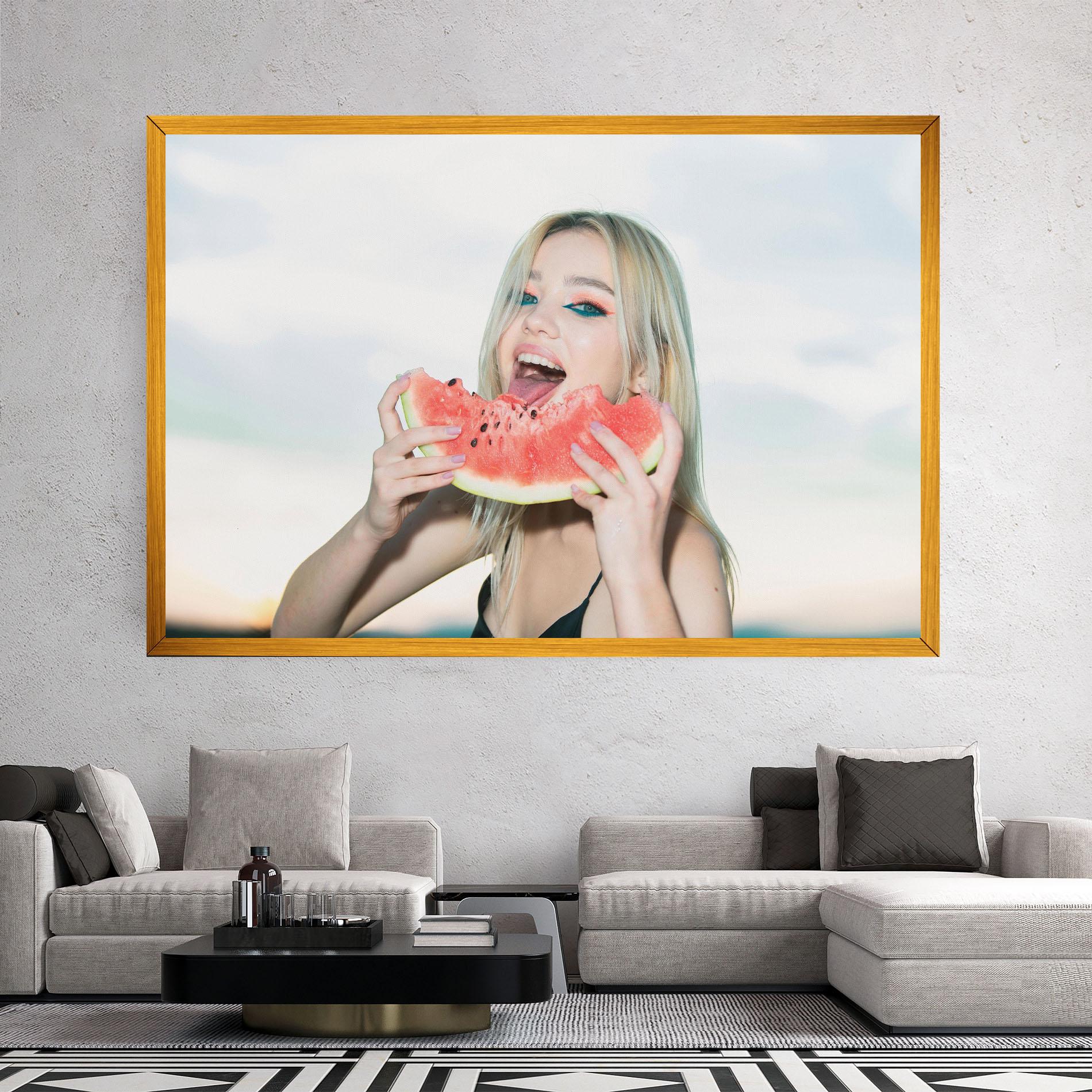 Tablou Canvas Eating Watermelon mockup 2