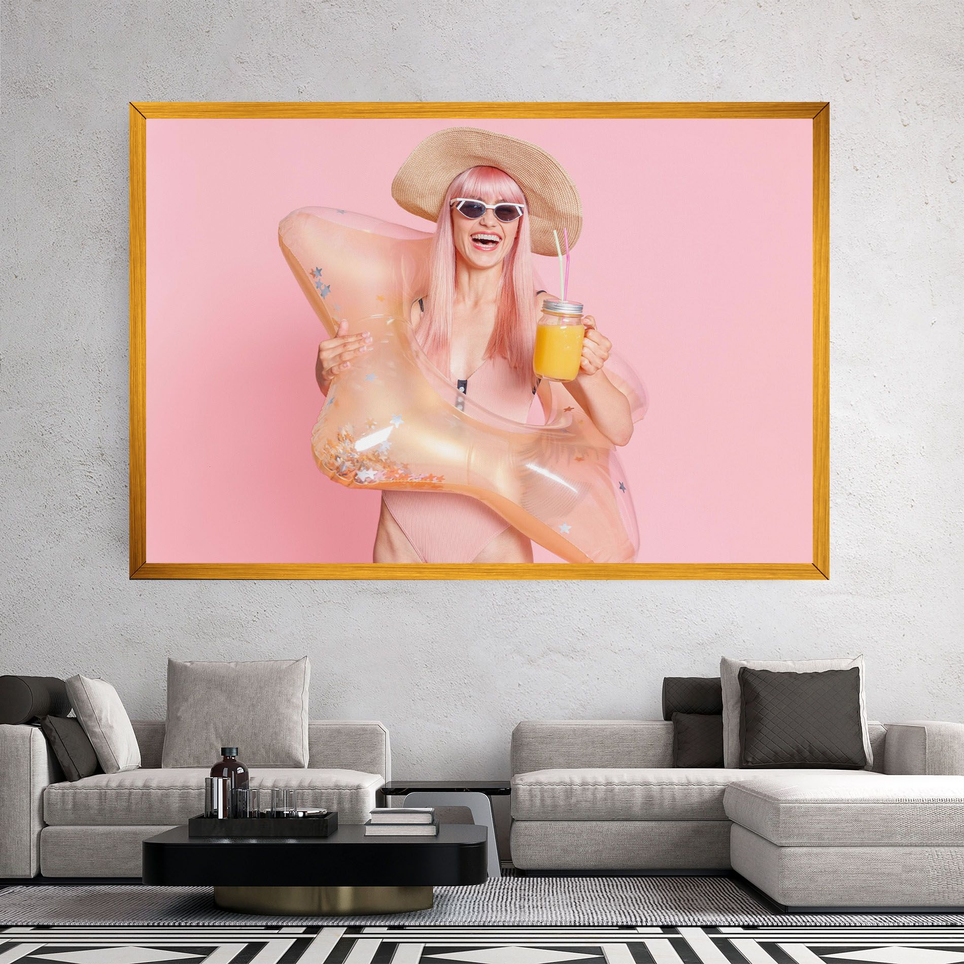 Joyful Pink Woman mockup 2