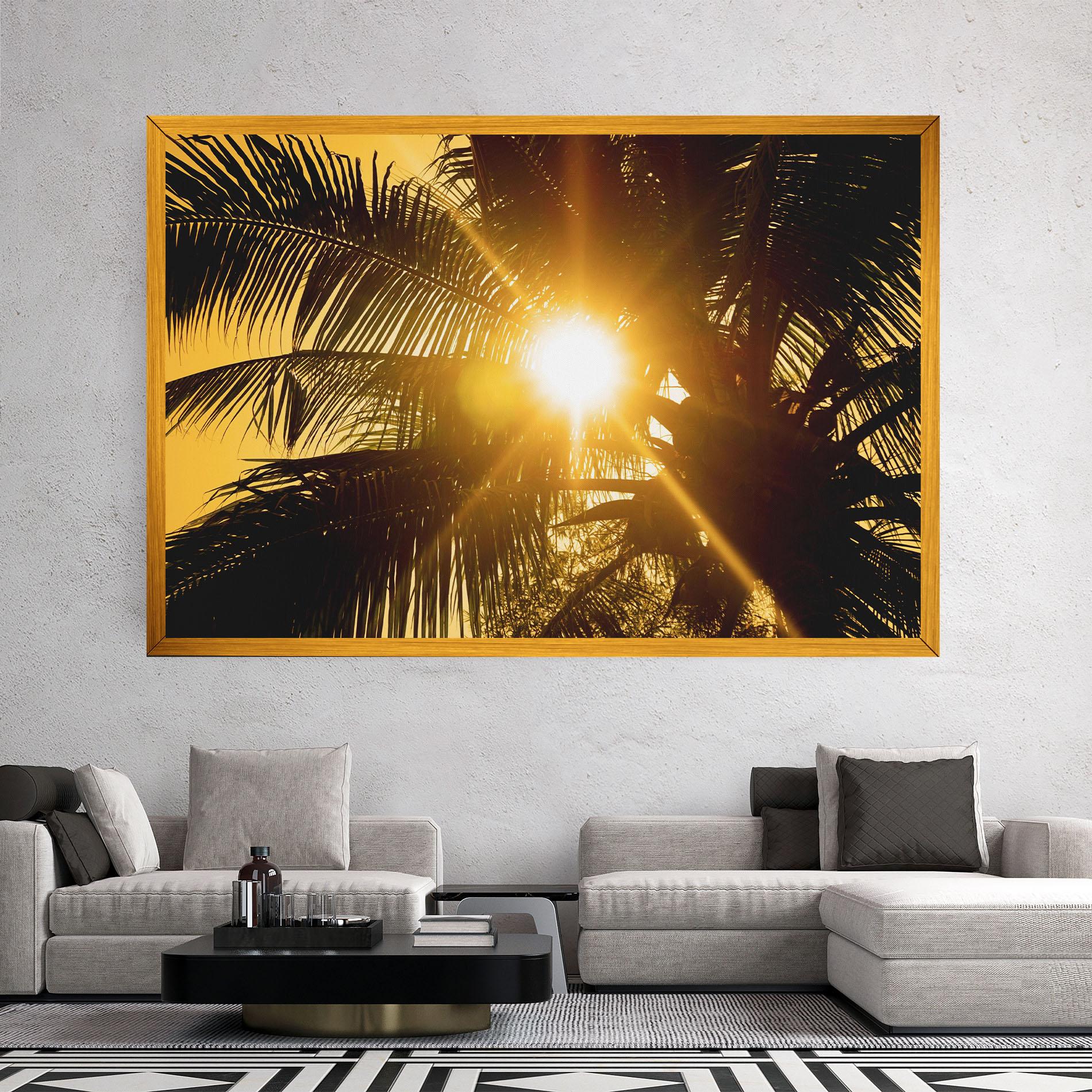 Tablou Canvas Palm Trees Sun mockup 2