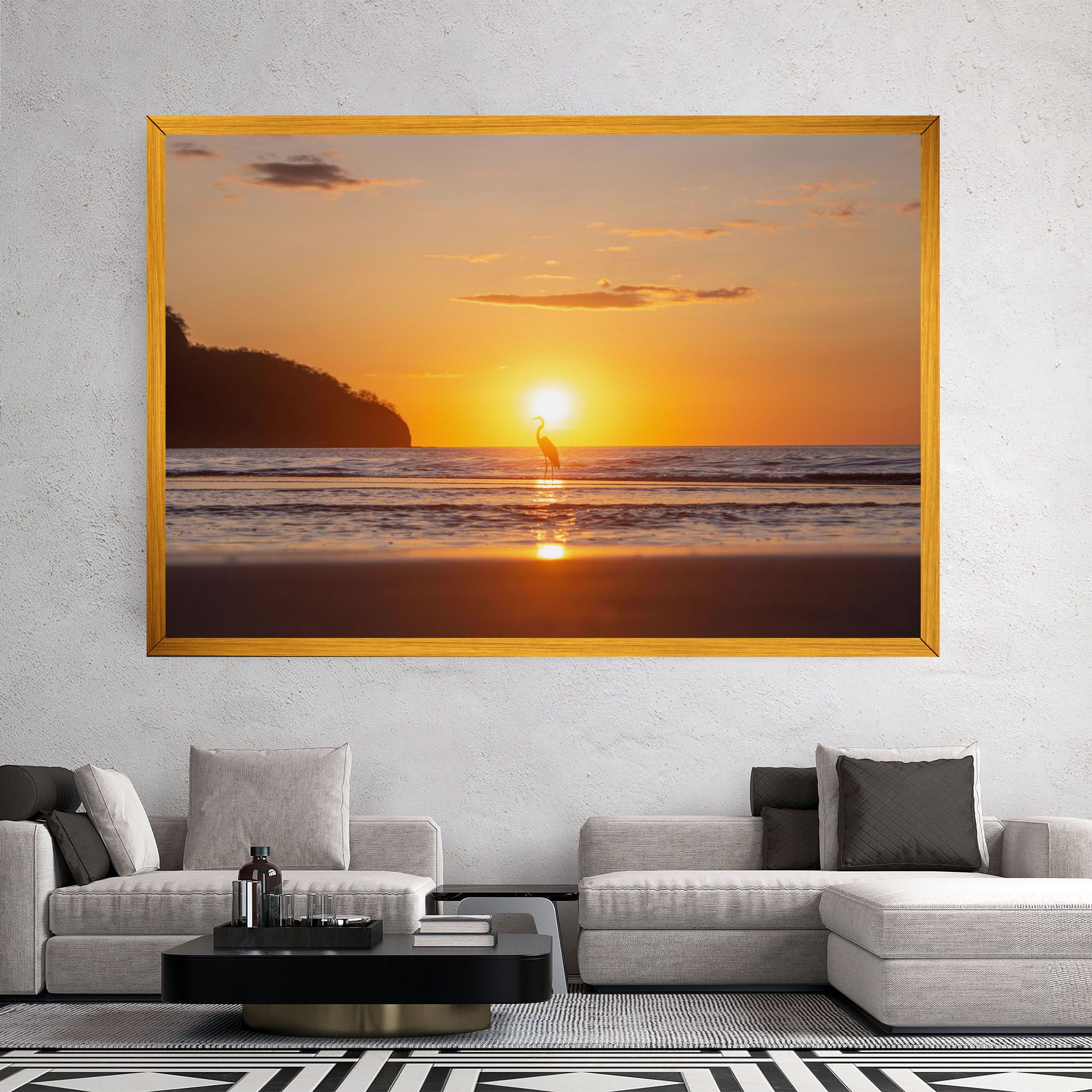 Sunset Bird Silhouette mockup 2