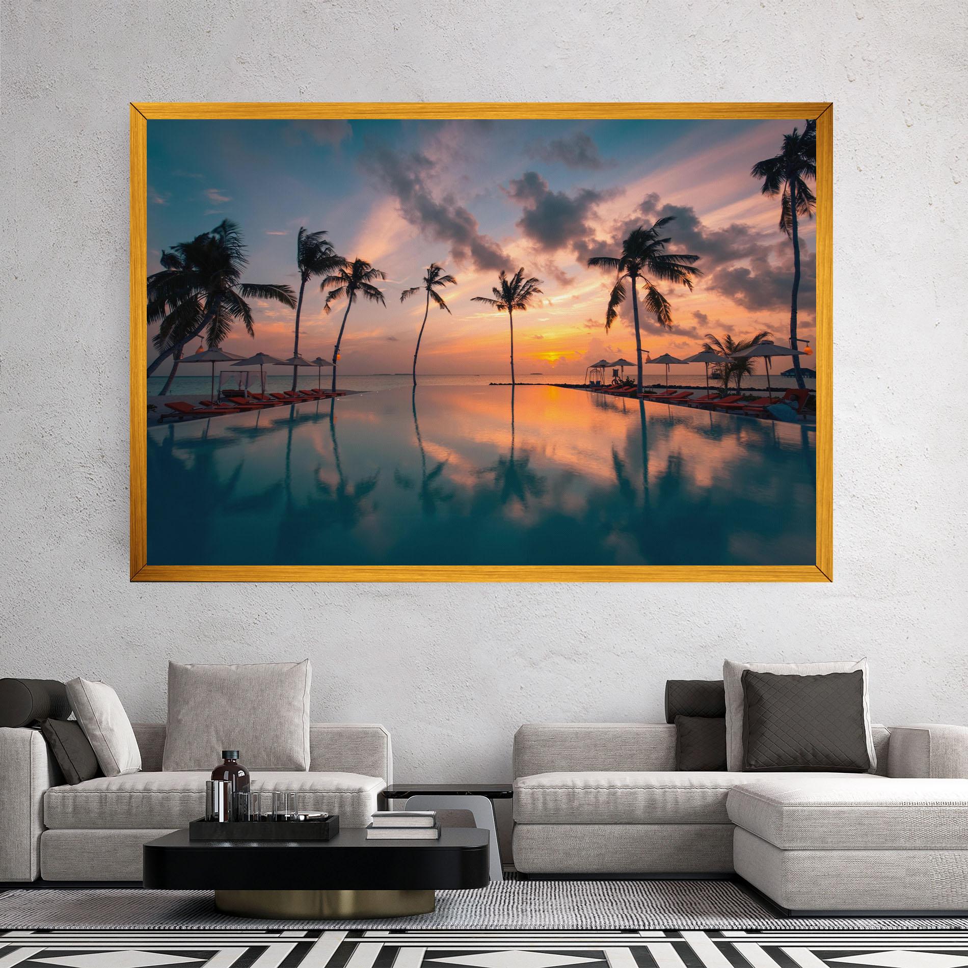 Tablou Canvas Tropical Beach mockup 2