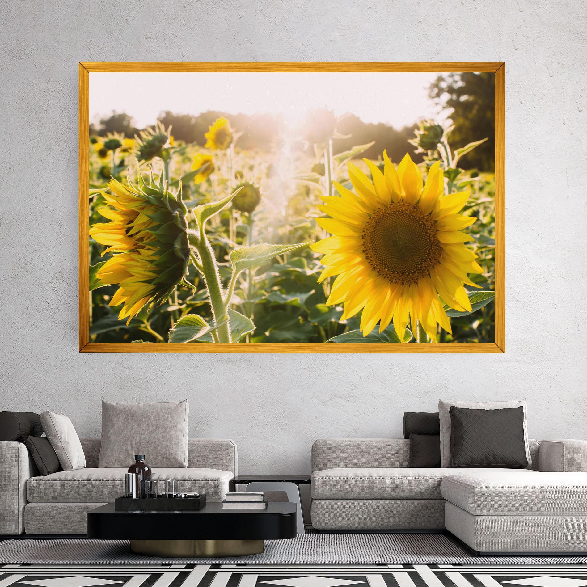 Tablou Canvas Yellow Sun Flower mockup 2