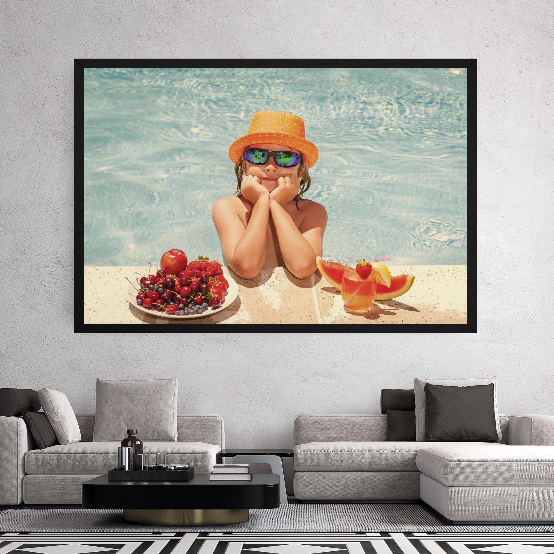 Tablou Canvas Child Swimming mockup 2