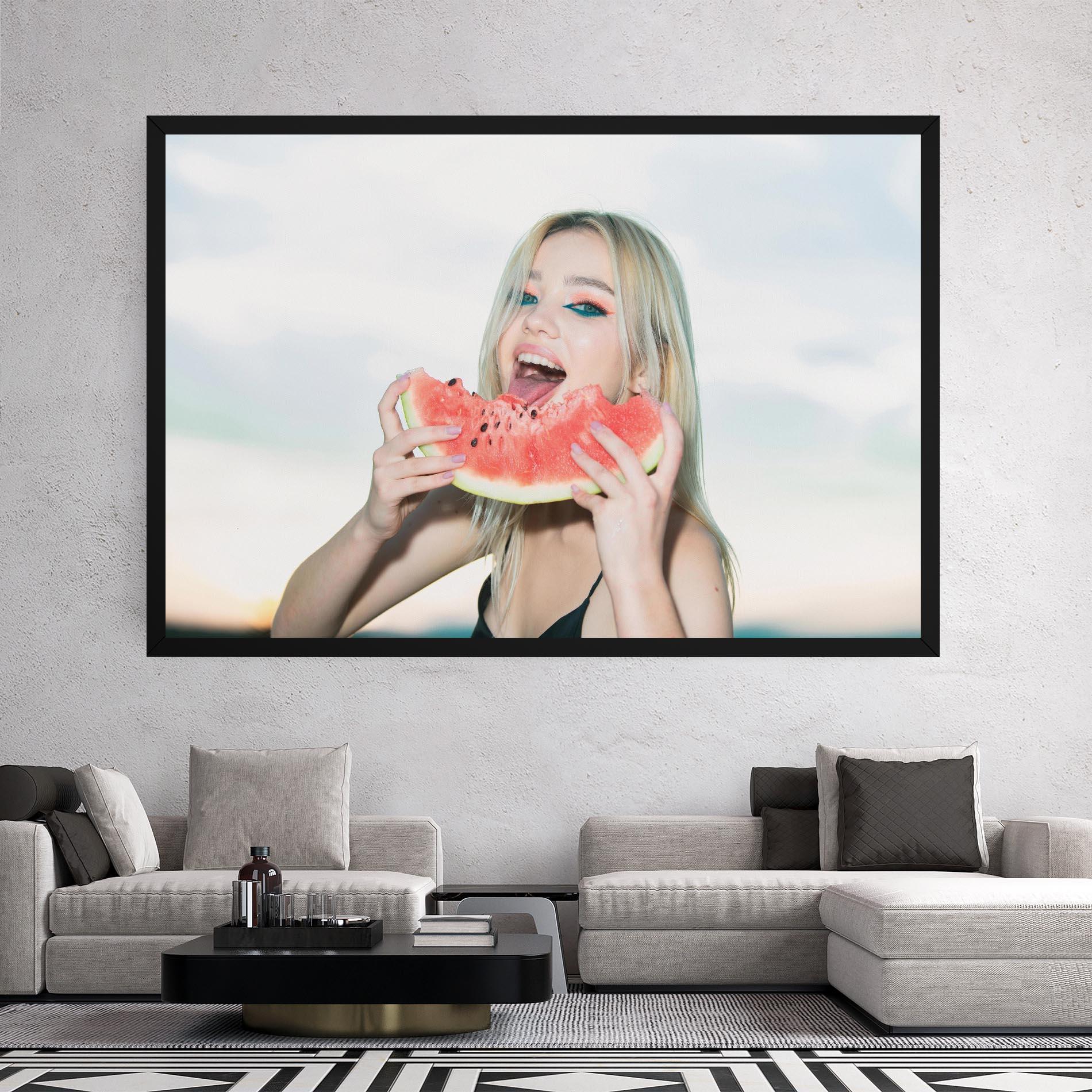 Tablou Canvas Eating Watermelon mockup 2