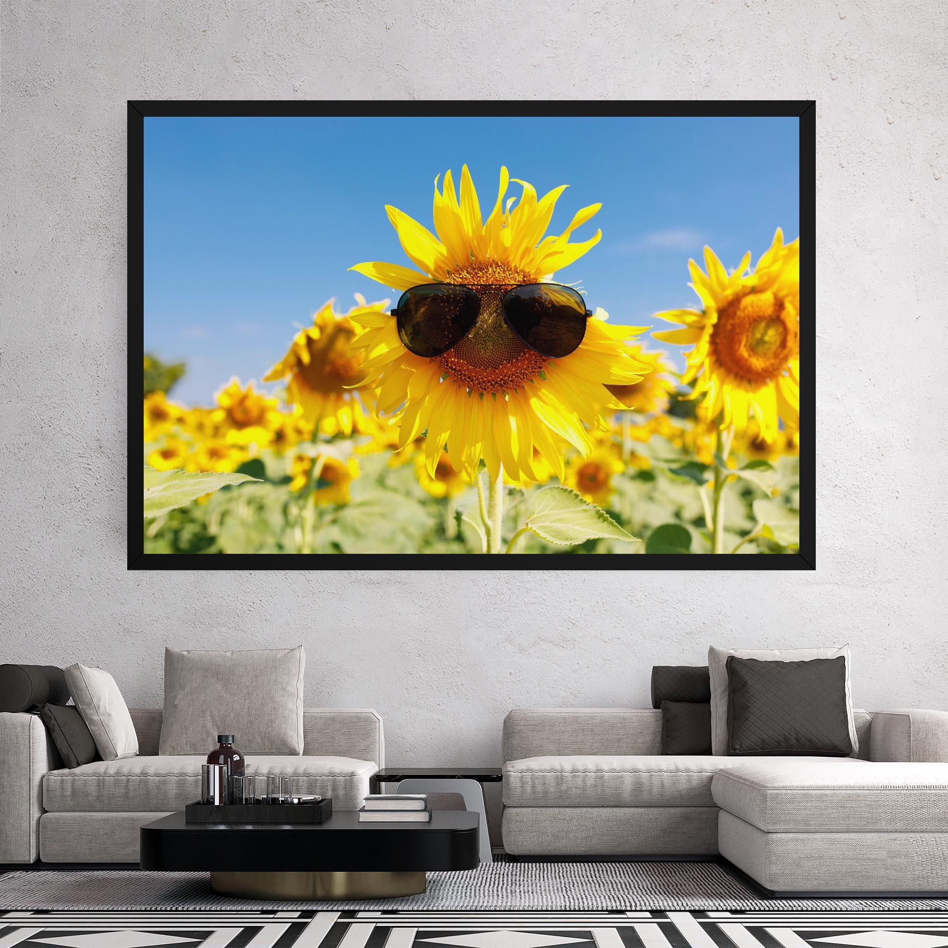 Tablou Canvas Sun Flower Glasses mockup 2
