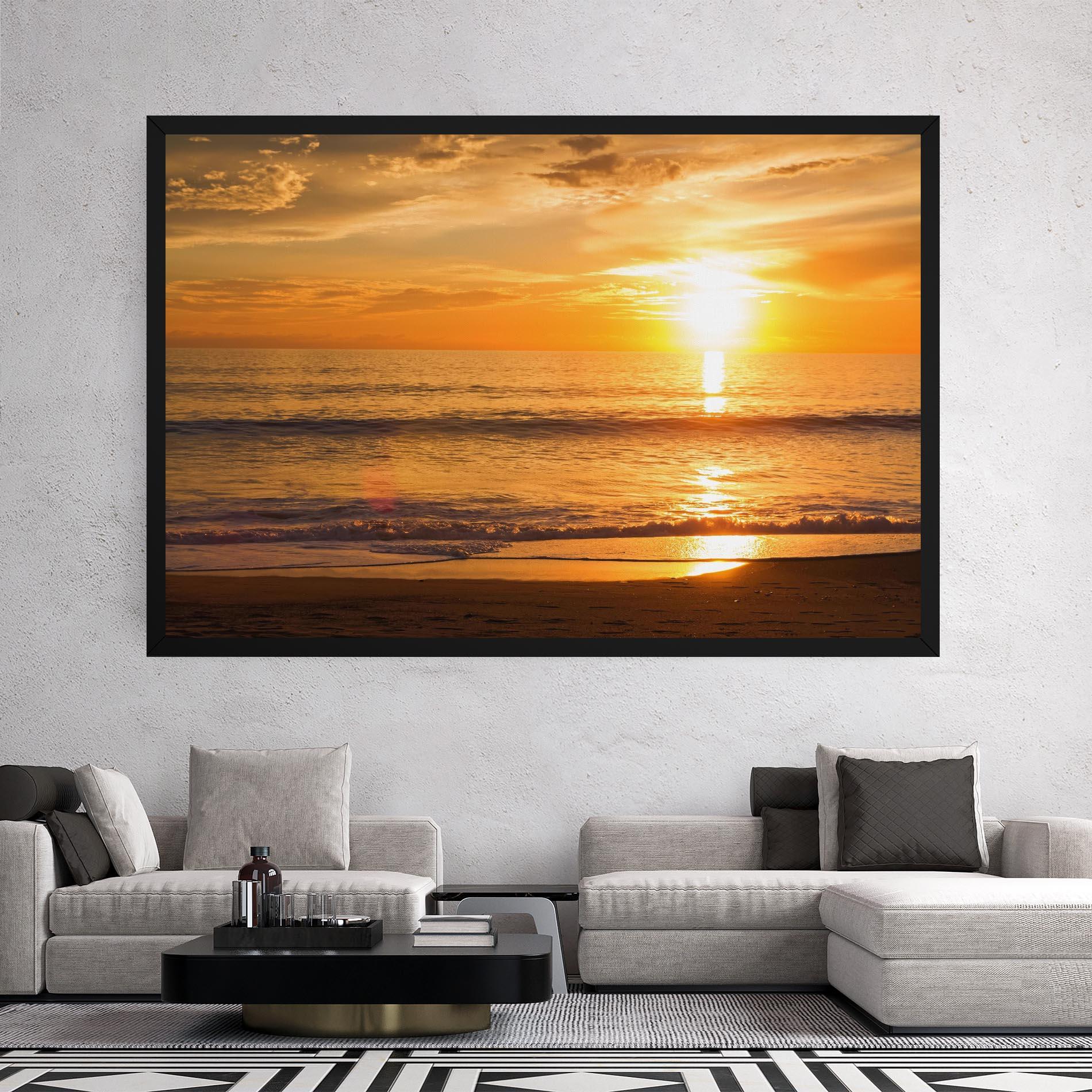 Tablou Canvas Sunset Ocean Coast mockup 2