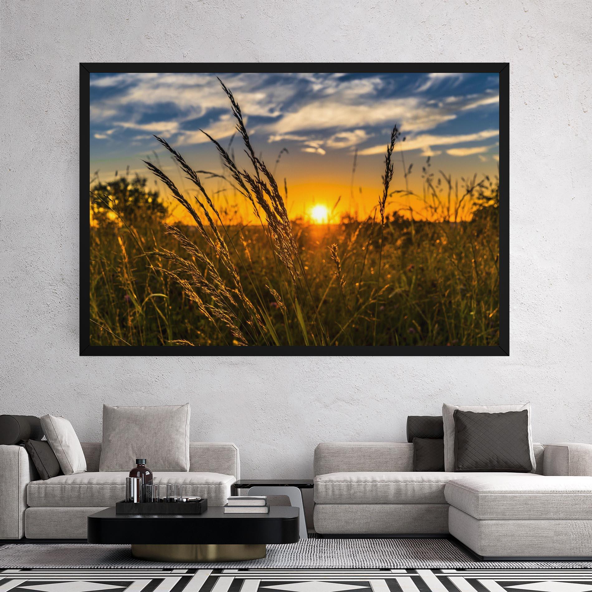 Tablou Canvas Wheat Sunset mockup 2