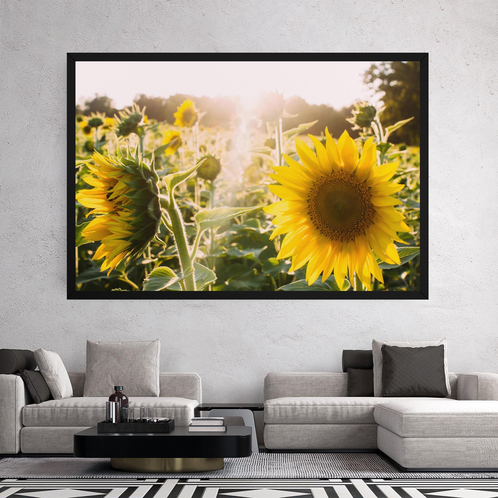 Tablou Canvas Yellow Sun Flower mockup 2